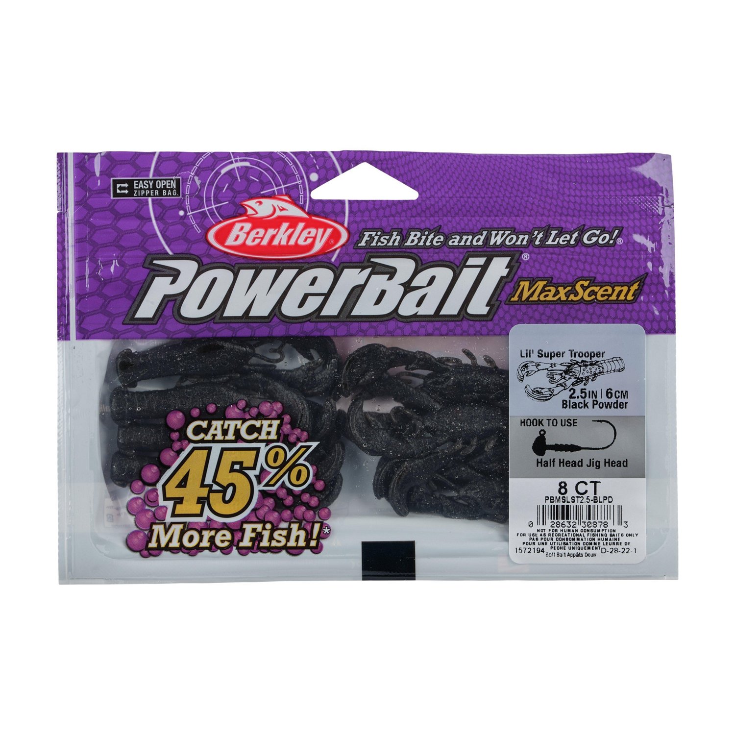 Berkley PowerBait® 2-1/2 in MaxScent Lil' Super Trooper Baits 8-Pack                                                            - view number 4