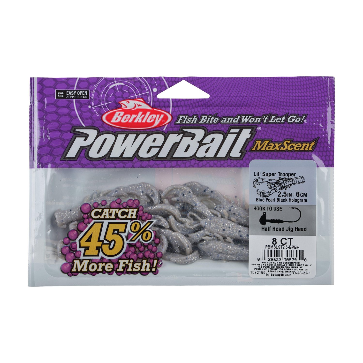 Berkley PowerBait® 2-1/2 in MaxScent Lil' Super Trooper Baits 8-Pack                                                            - view number 4