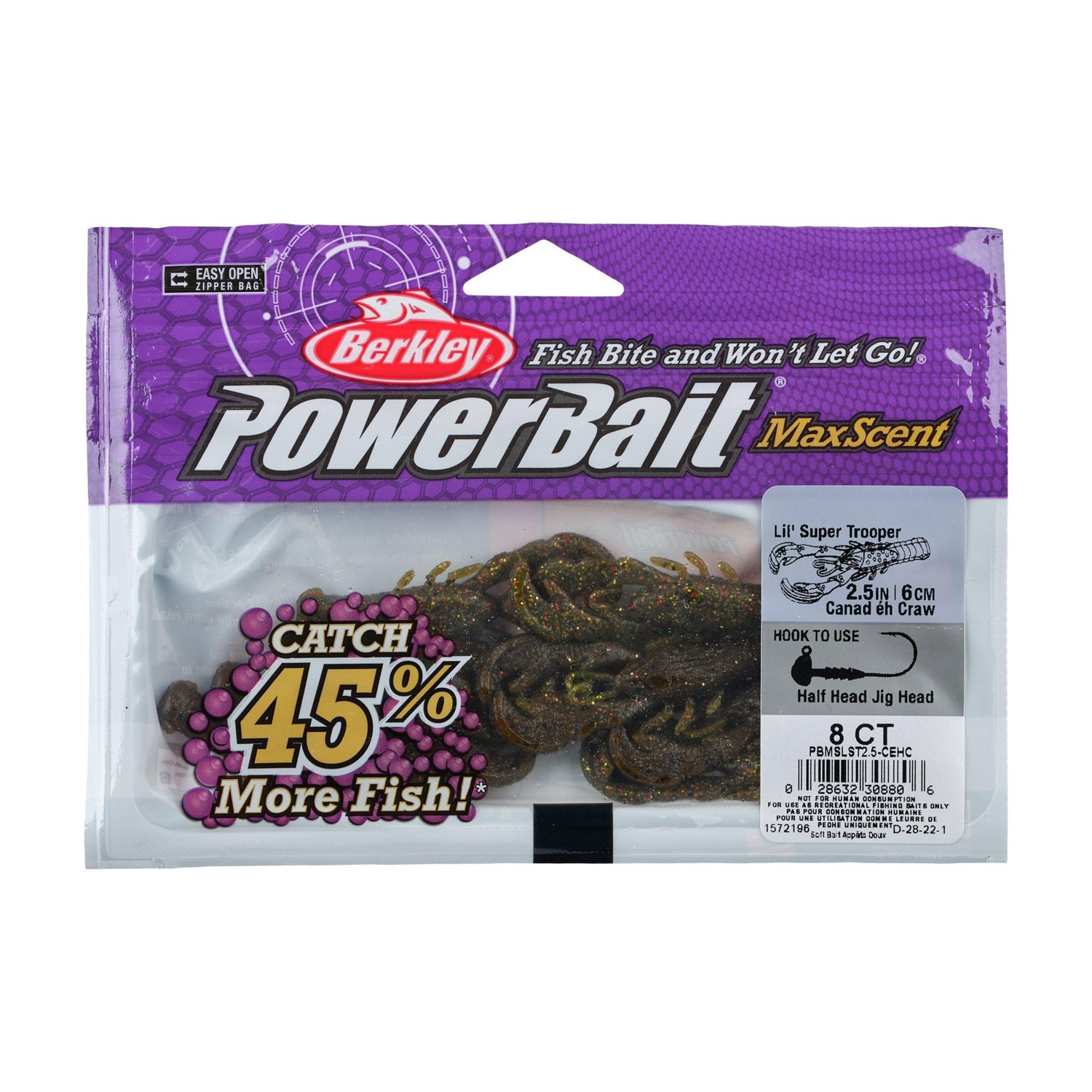 Berkley PowerBait MaxScent Lil Trooper Crawfish Soft Bait