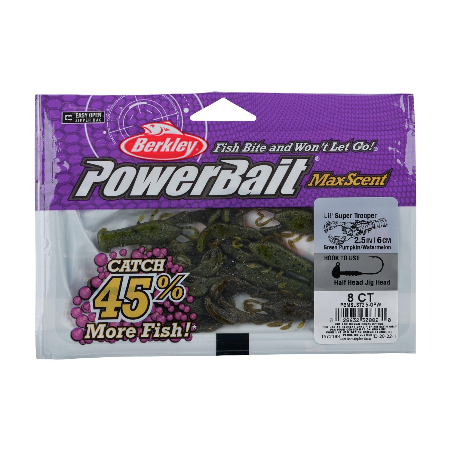 Berkley PowerBait® 2-1/2 in MaxScent Lil' Super Trooper Baits 8-Pack                                                            - view number 4