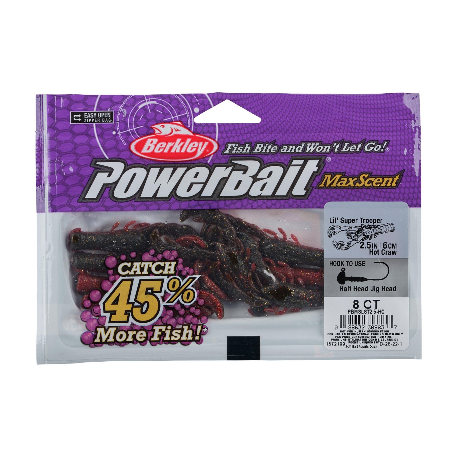 Berkley PowerBait® 2-1/2 in MaxScent Lil' Super Trooper Baits 8-Pack                                                            - view number 4