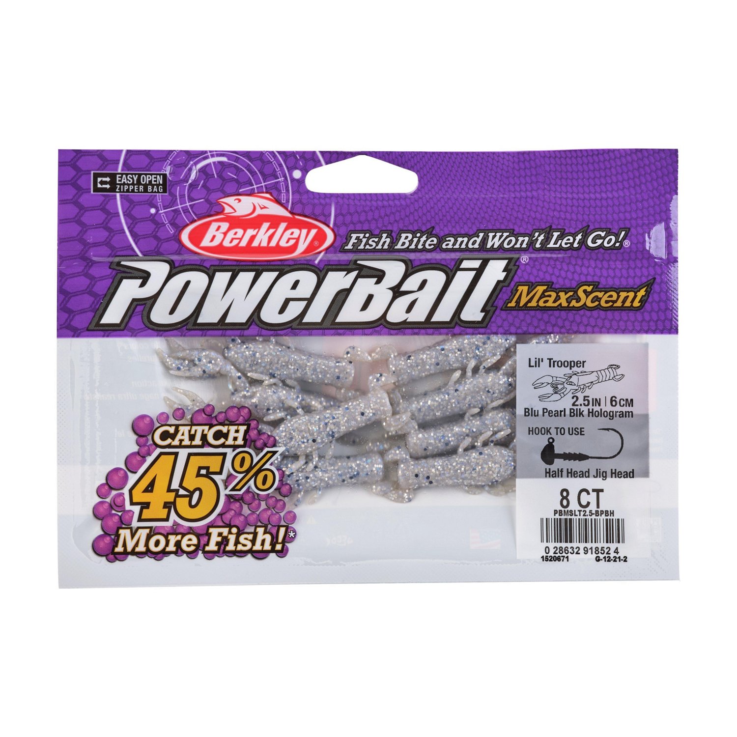 Berkley PowerBait® 2-1/2 in MaxScent Lil' Trooper Baits 8-Pack - view number 4