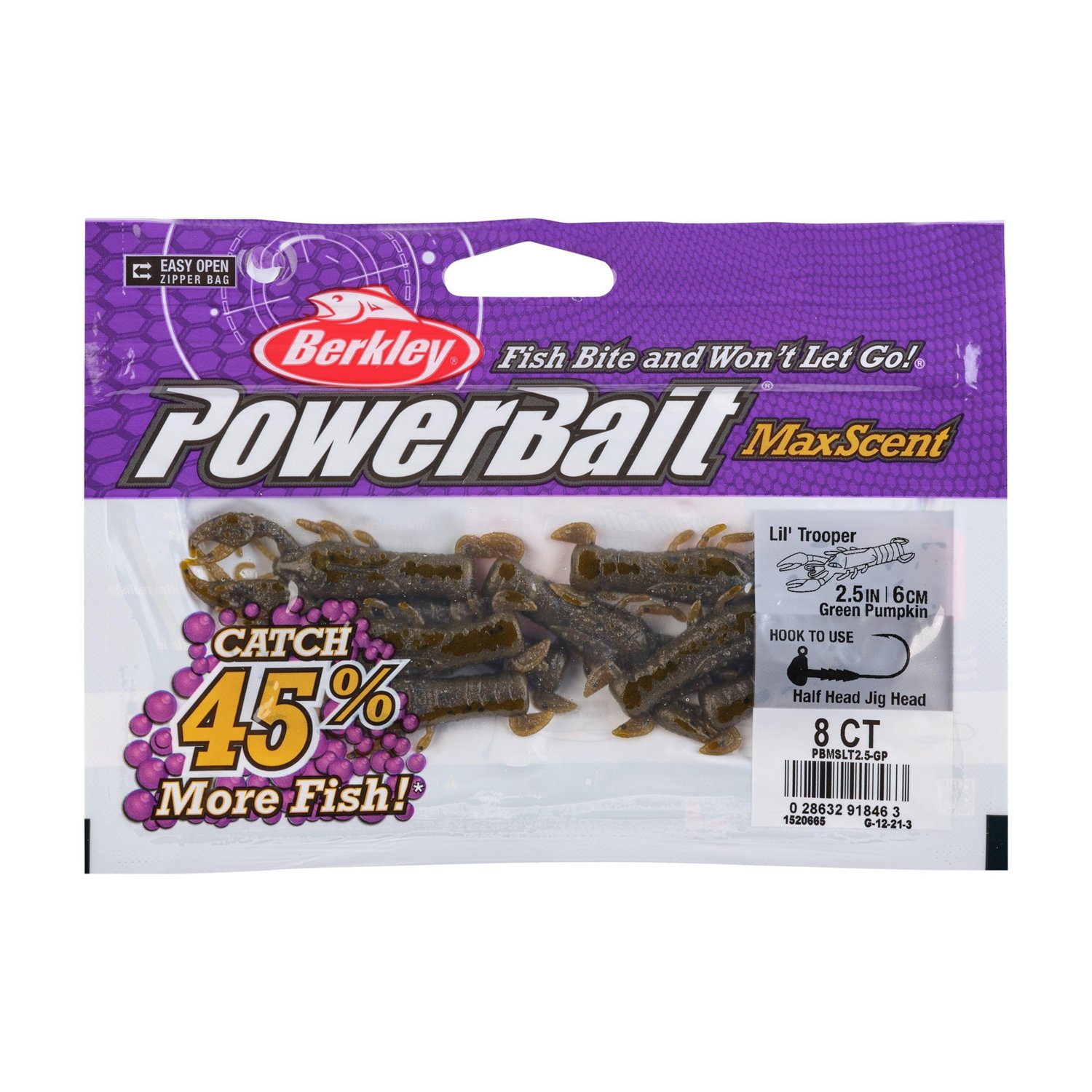 Berkley PowerBait® 2-1/2 in MaxScent Lil' Trooper Baits 8-Pack - view number 4