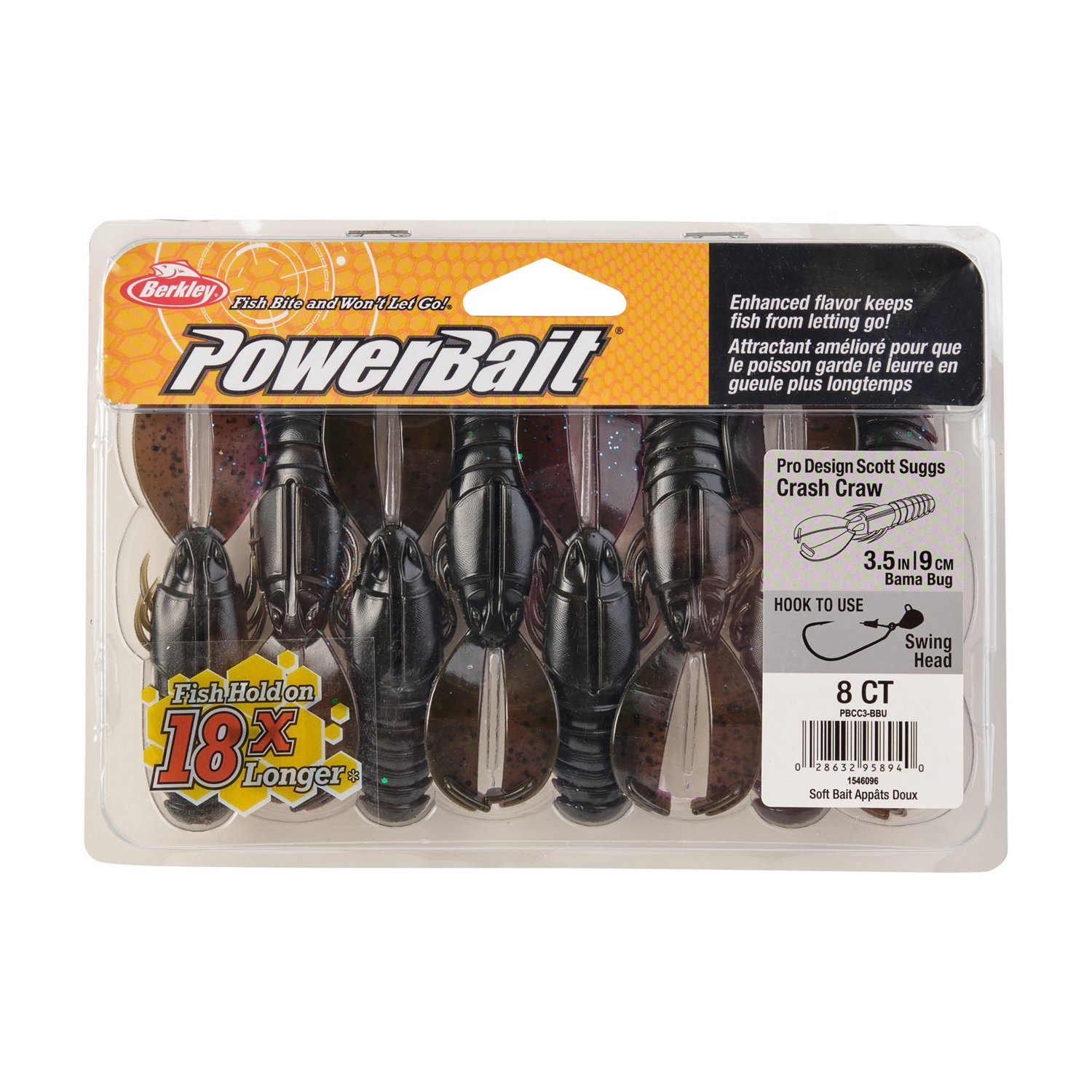 Berkley PowerBait® 3-1/2 in Crash Craw Baits 8-Pack - view number 3