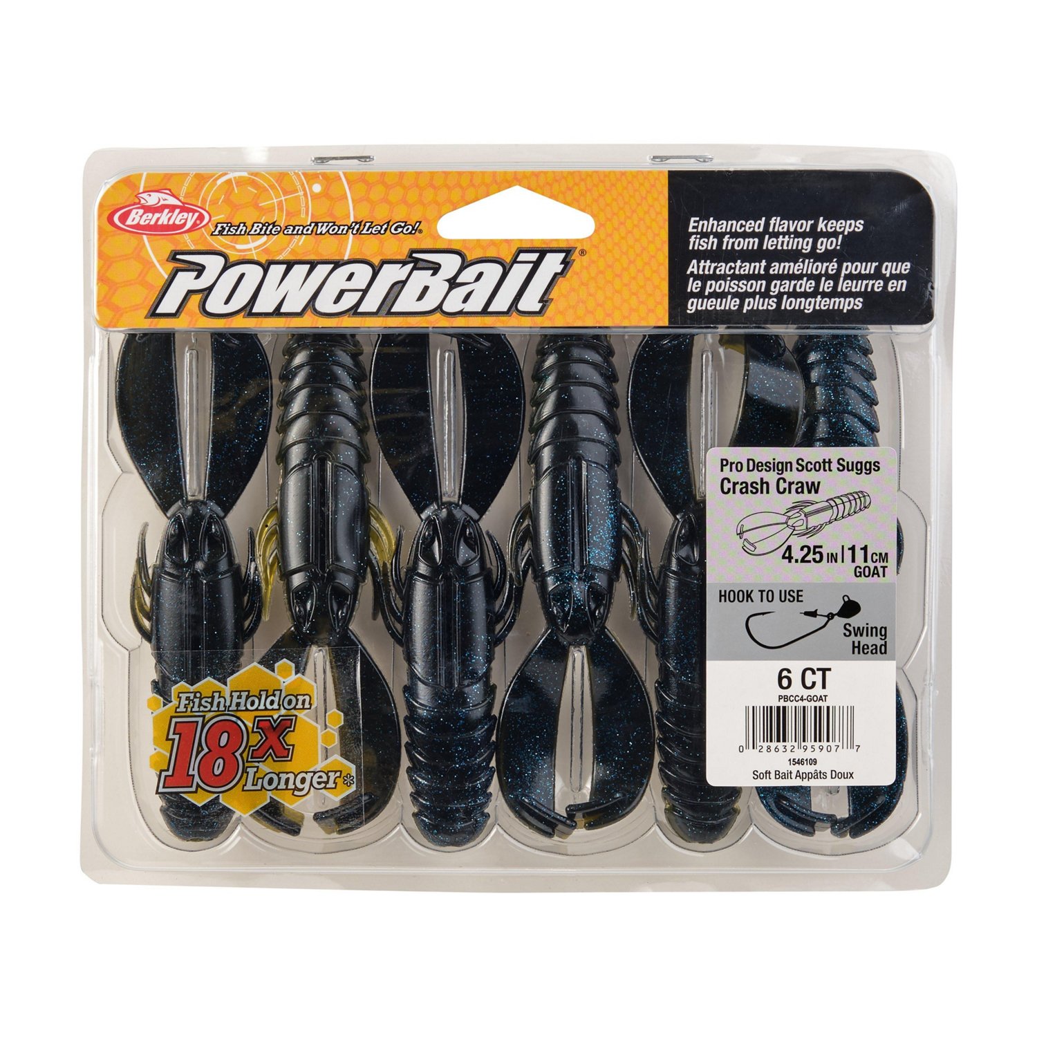 Berkley PowerBait® 3-1/2 in Crash Craw Baits 8-Pack - view number 3