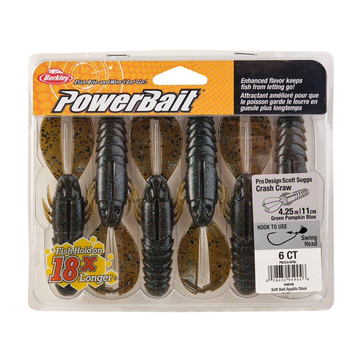 Berkley PowerBait® 3-1/2 in Crash Craw Baits 8-Pack - view number 3