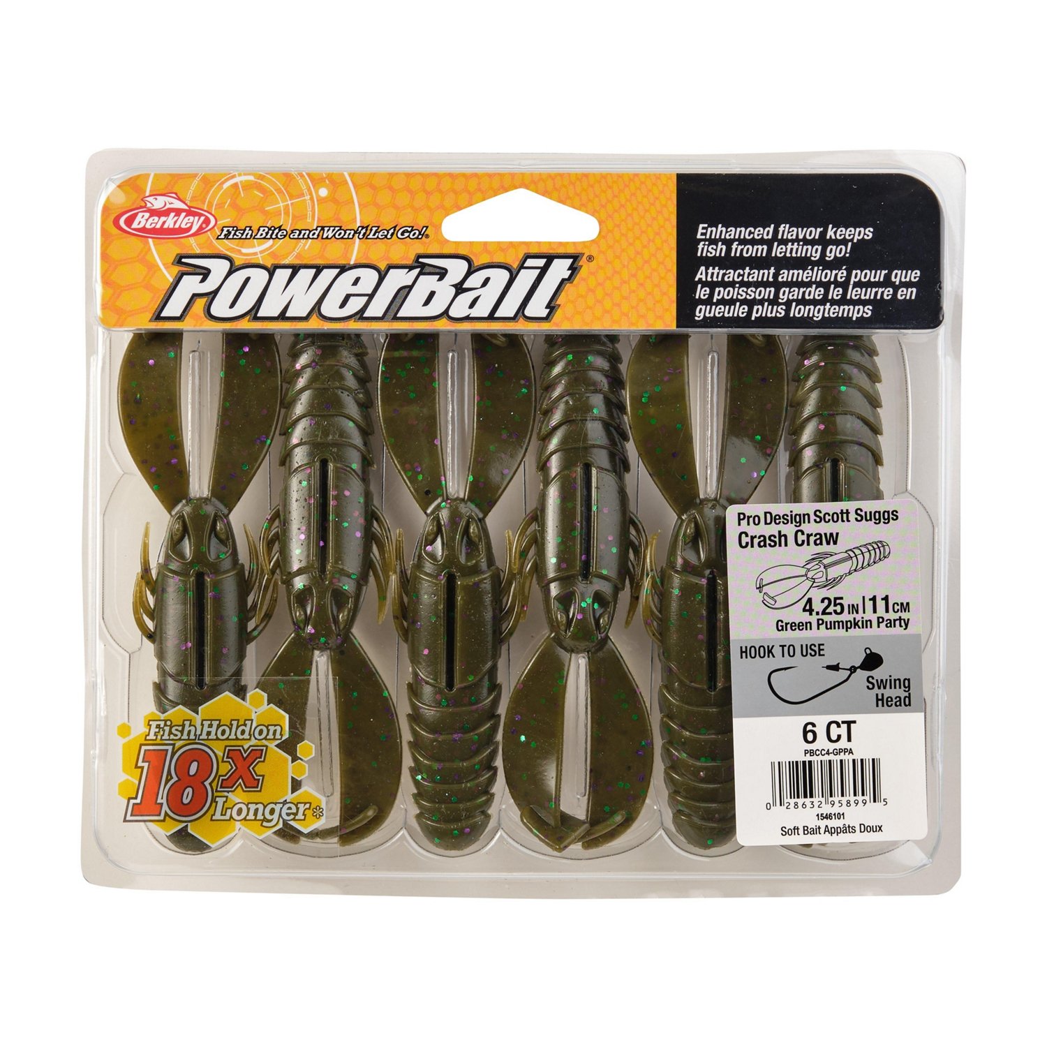 Berkley PowerBait® 3-1/2 in Crash Craw Baits 8-Pack - view number 3