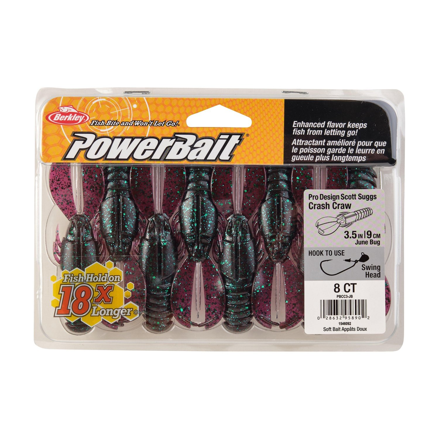 Berkley PowerBait® 3-1/2 in Crash Craw Baits 8-Pack - view number 3