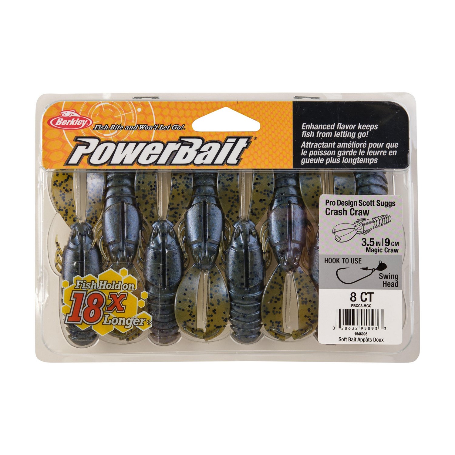 Berkley PowerBait® 3-1/2 in Crash Craw Baits 8-Pack - view number 2