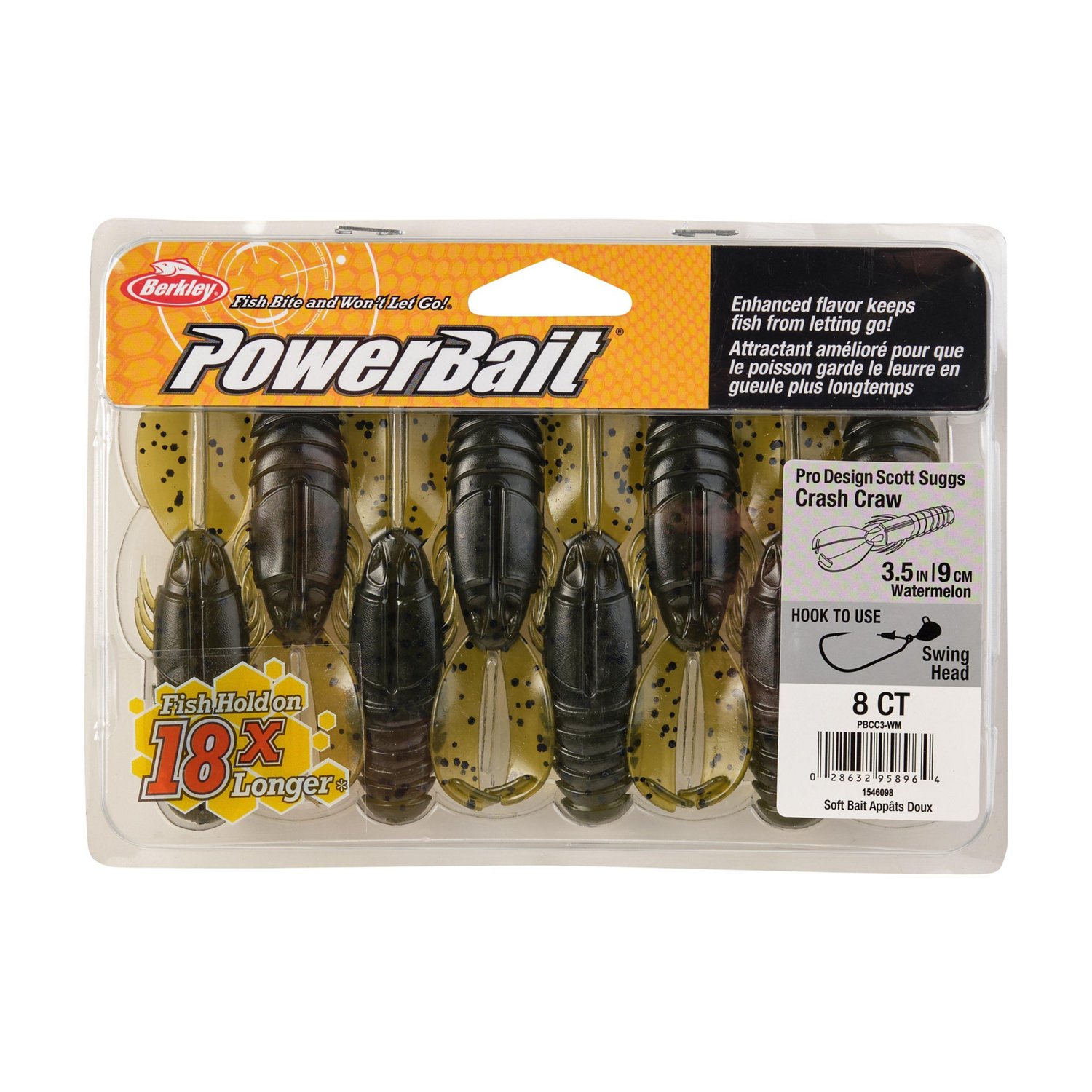Berkley PowerBait® 3-1/2 in Crash Craw Baits 8-Pack - view number 2