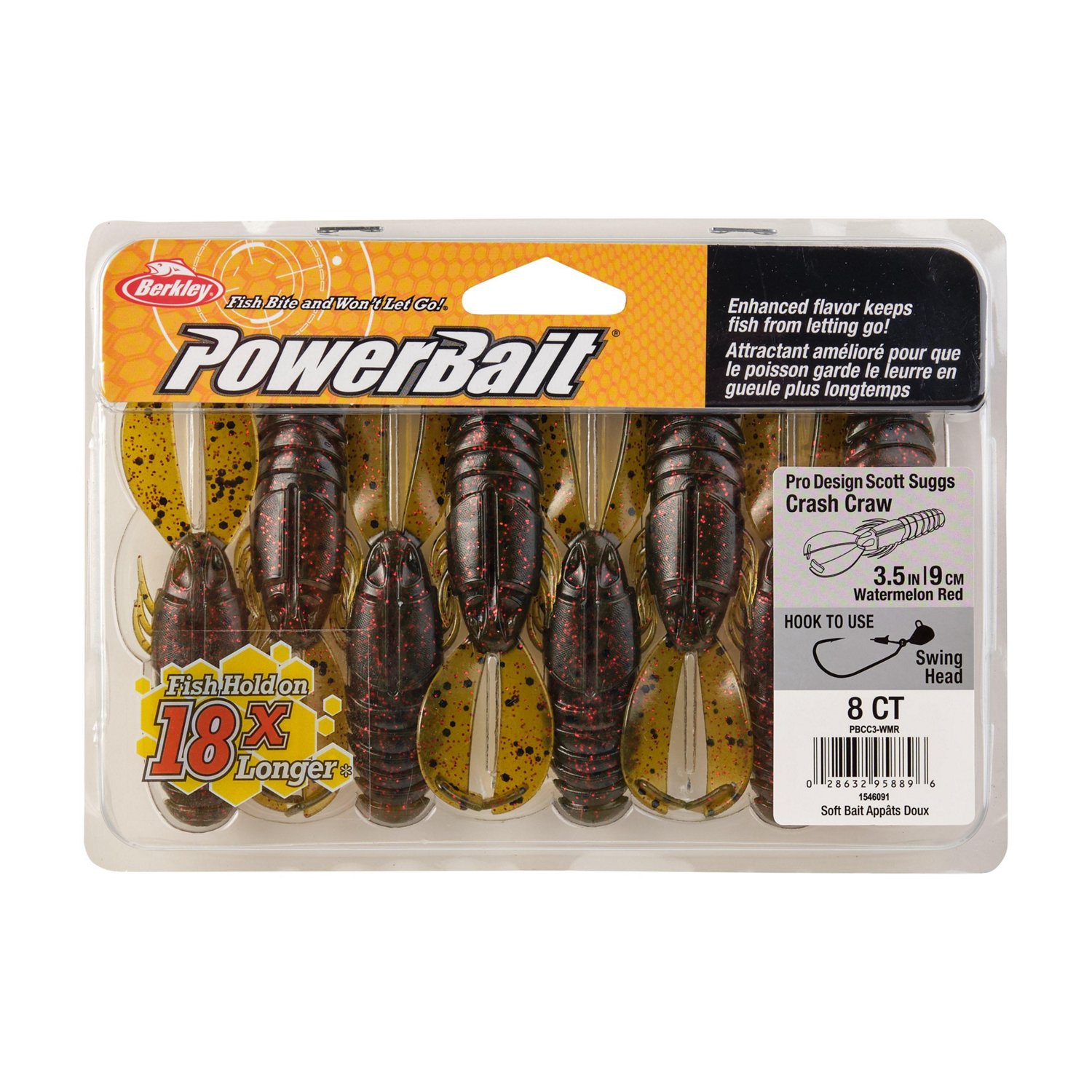 Berkley PowerBait® 3-1/2 in Crash Craw Baits 8-Pack - view number 2
