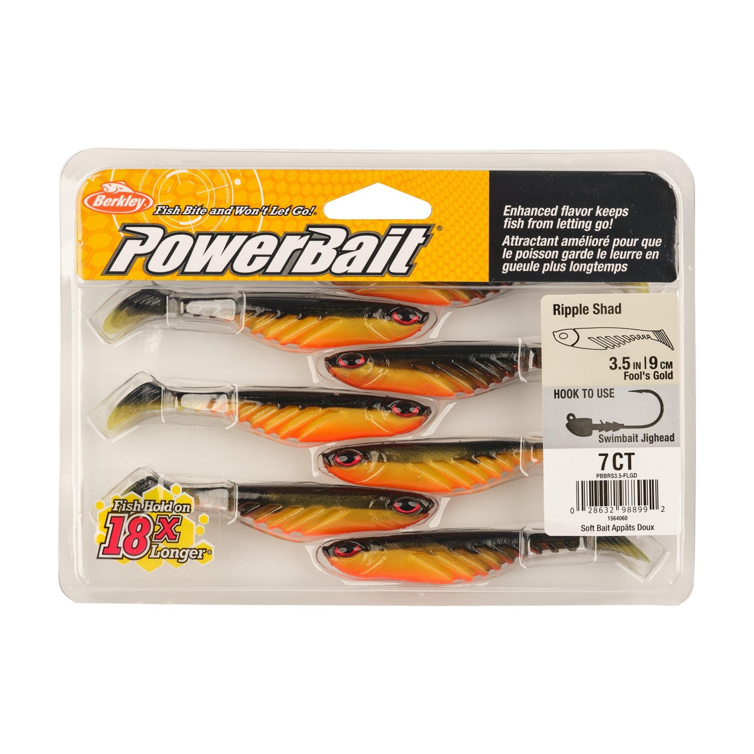 Berkley PowerBait® 3-1/2 in Ripple Shad Baits 7-Pack                                                                            - view number 3