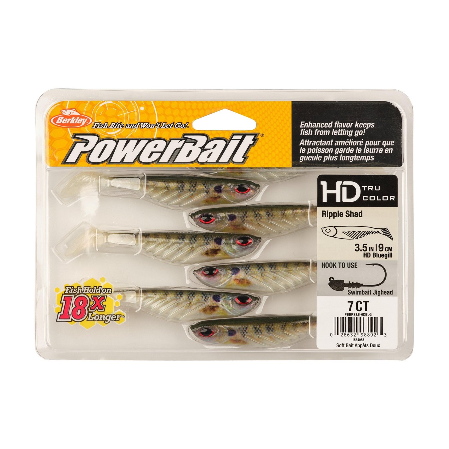 Berkley PowerBait® 3-1/2 in Ripple Shad Baits 7-Pack                                                                            - view number 3