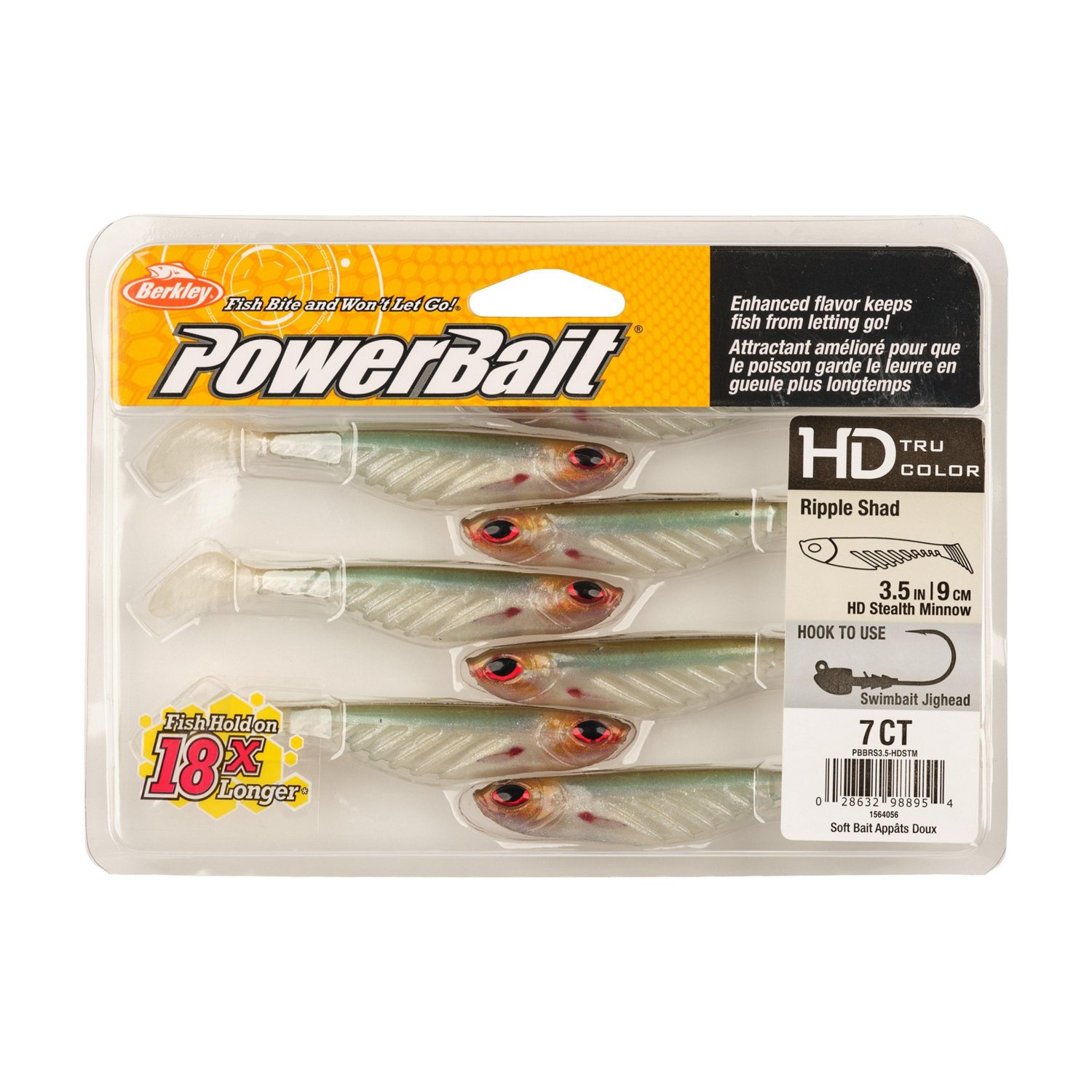 Berkley PowerBait® 3-1/2 in Ripple Shad Baits 7-Pack                                                                            - view number 4