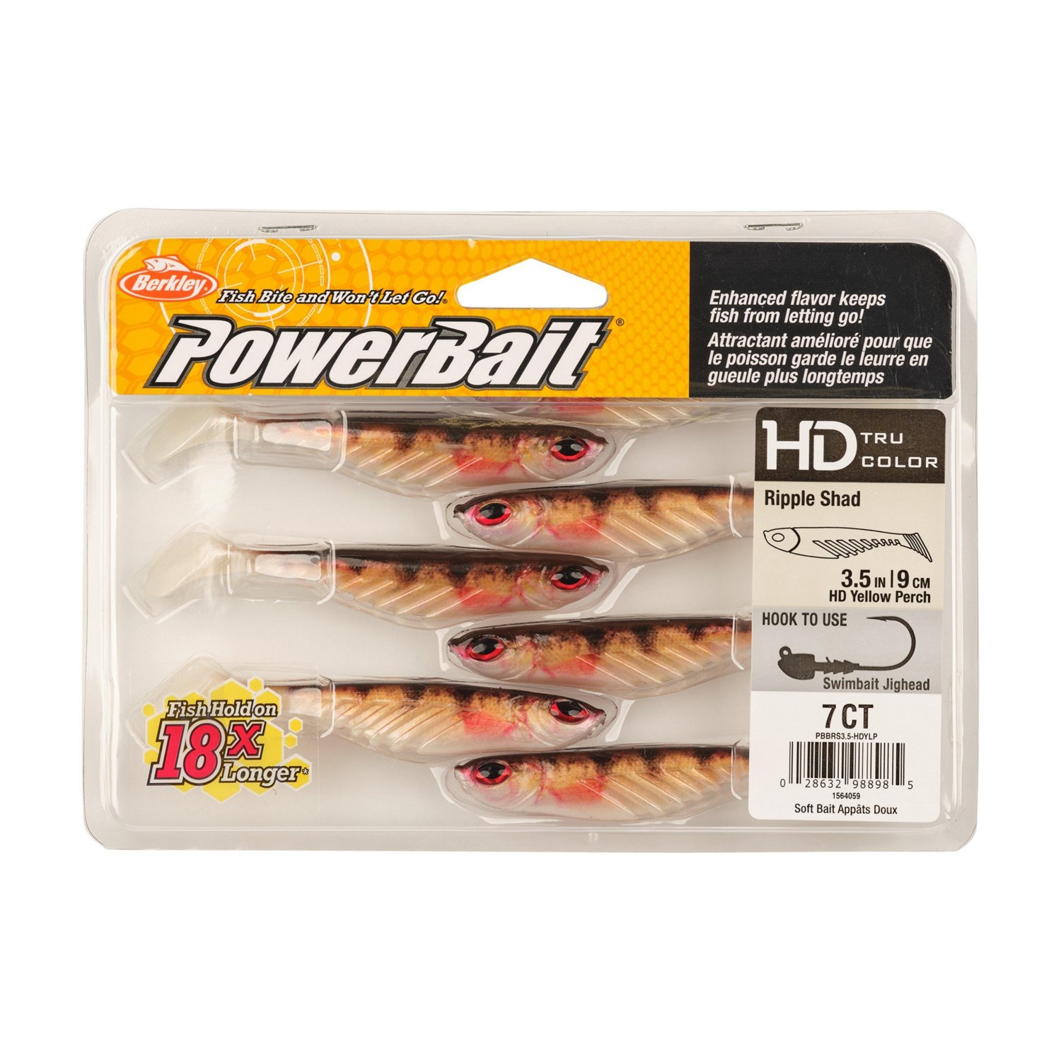 Berkley PowerBait® 3-1/2 in Ripple Shad Baits 7-Pack                                                                            - view number 3