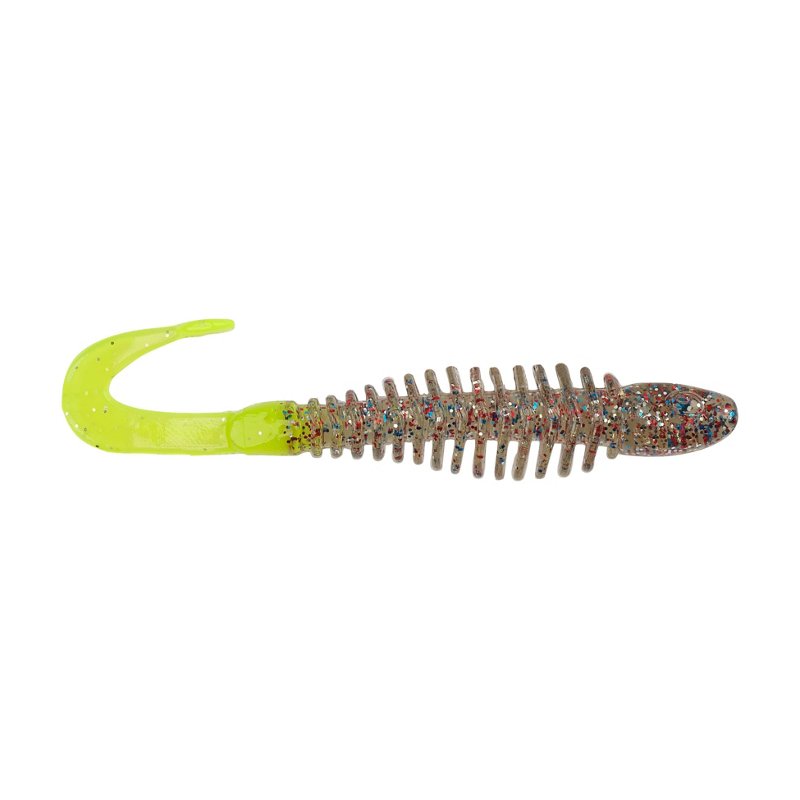 Berkley PowerBait 3 in Curly Bones Worms 10-Pack Firecracker/Chartreuse - Frsh Wtr Soft Plastic at Academy Sports