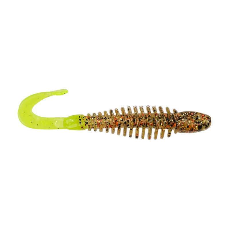 Berkley PowerBait 3 in Curly Bones Worms 10-Pack Gold Cracker/Chartreuse - Frsh Wtr Soft Plastic at Academy Sports
