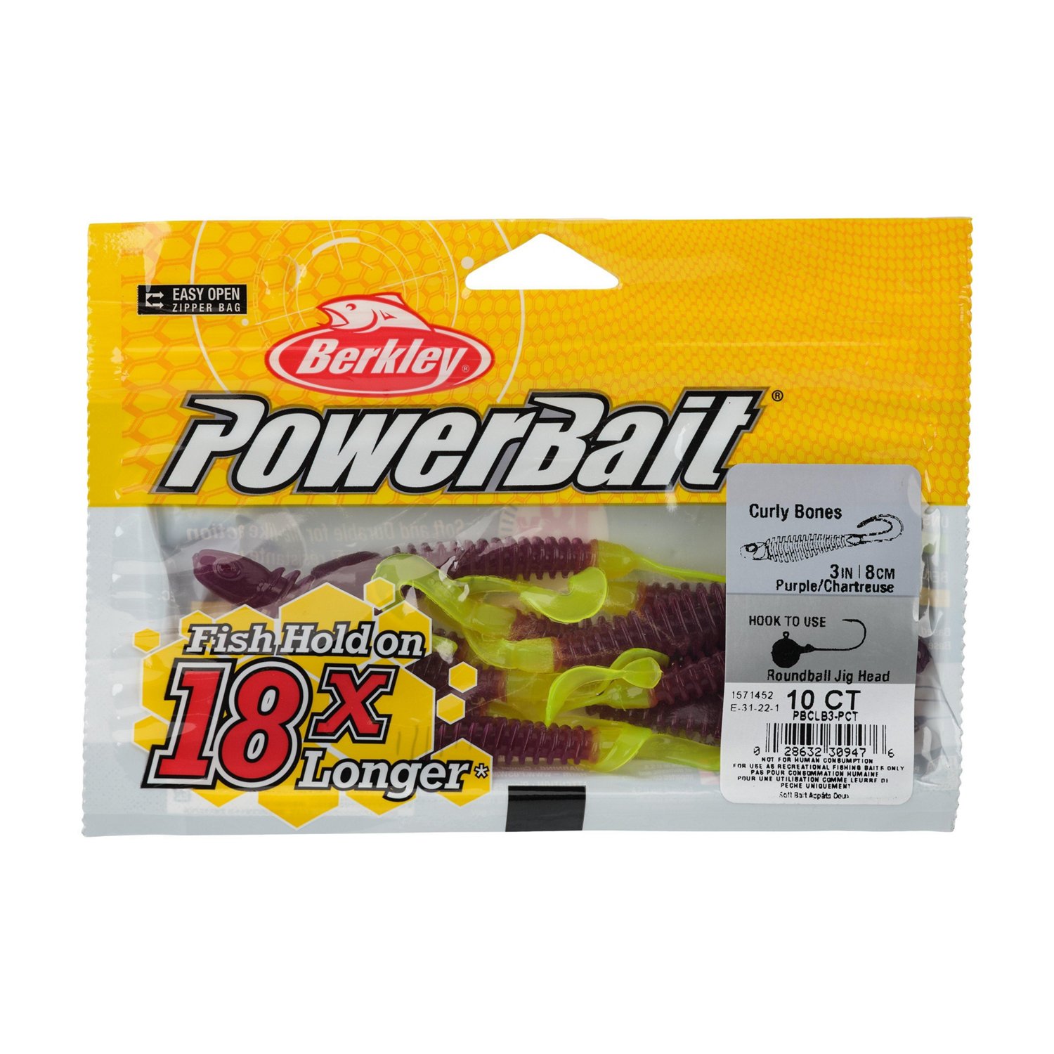 Berkley PowerBait® 3 in Curly Bones Worms 10-Pack - view number 3