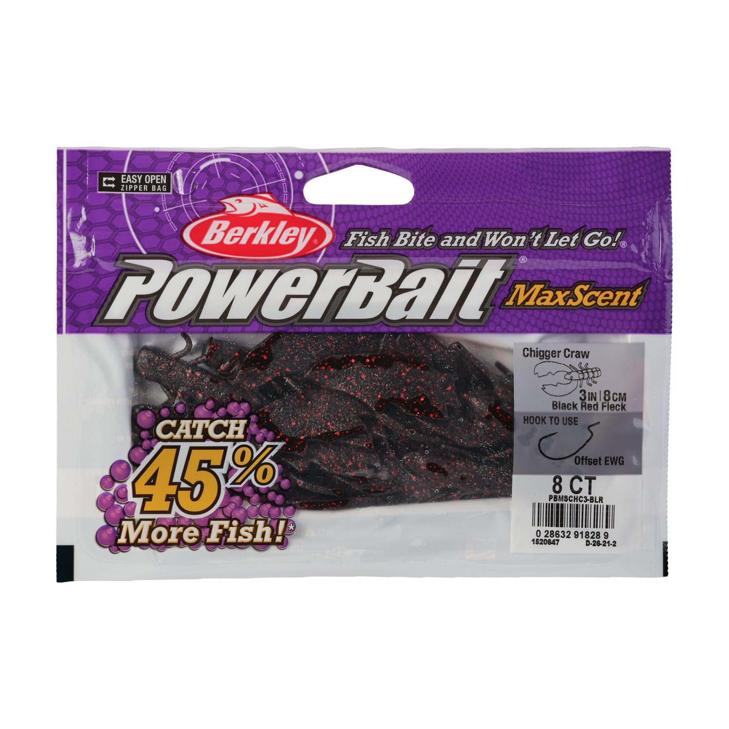 Berkley PowerBait® 3 in MaxScent Chigger Craws 8-Pack - view number 4