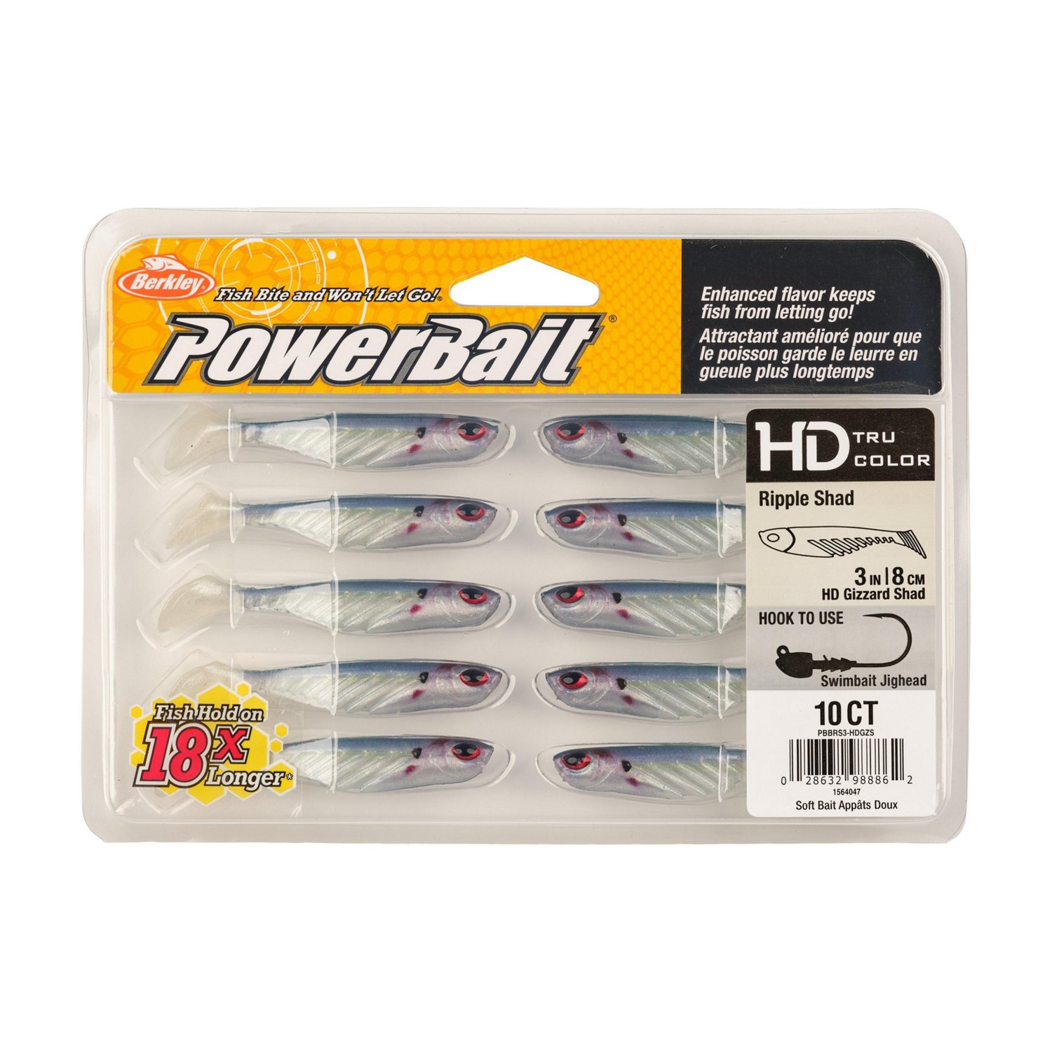 Berkley PowerBait® 3 in Ripple Shad Baits 10-Pack - view number 3