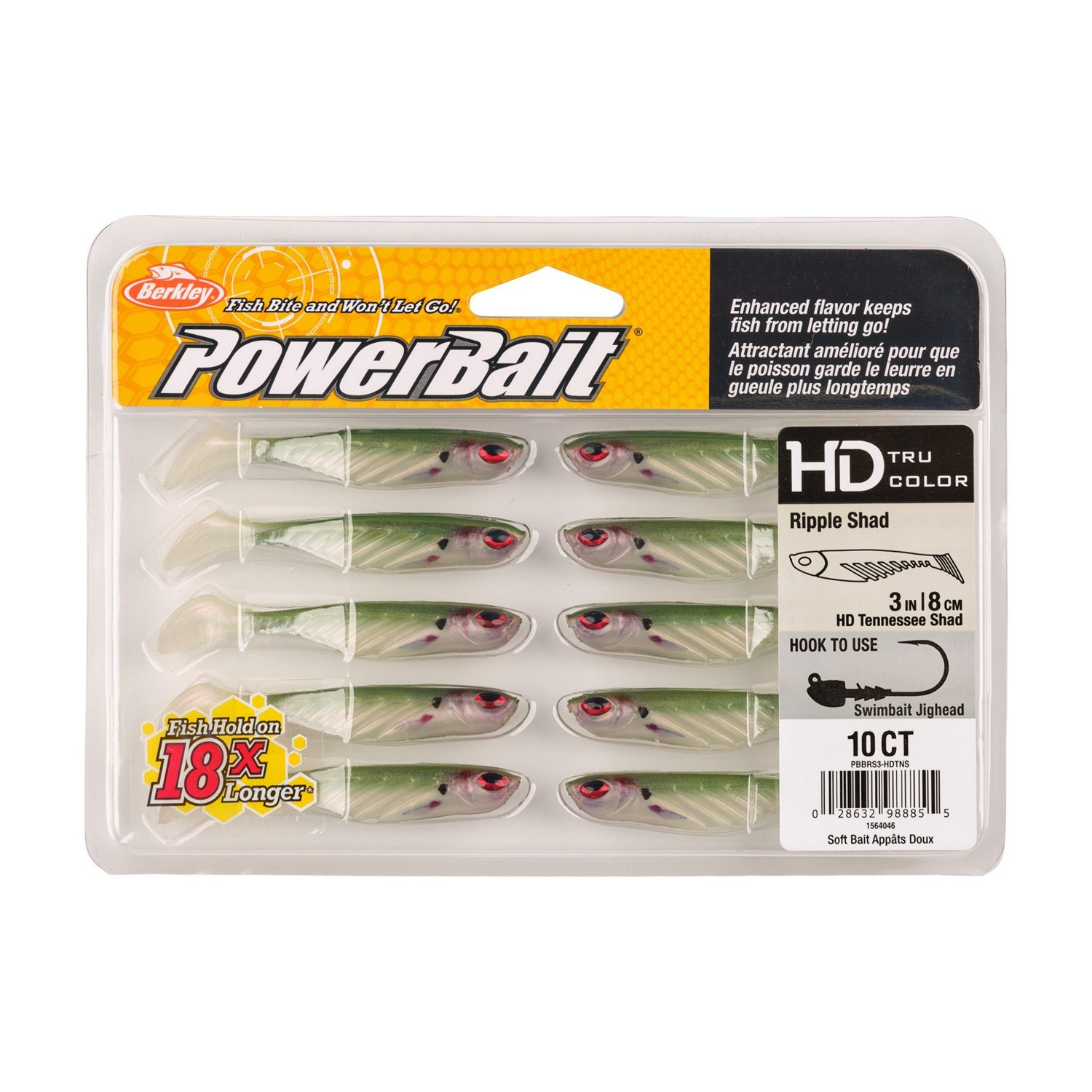 Berkley PowerBait® 3 in Ripple Shad Baits 10-Pack - view number 3