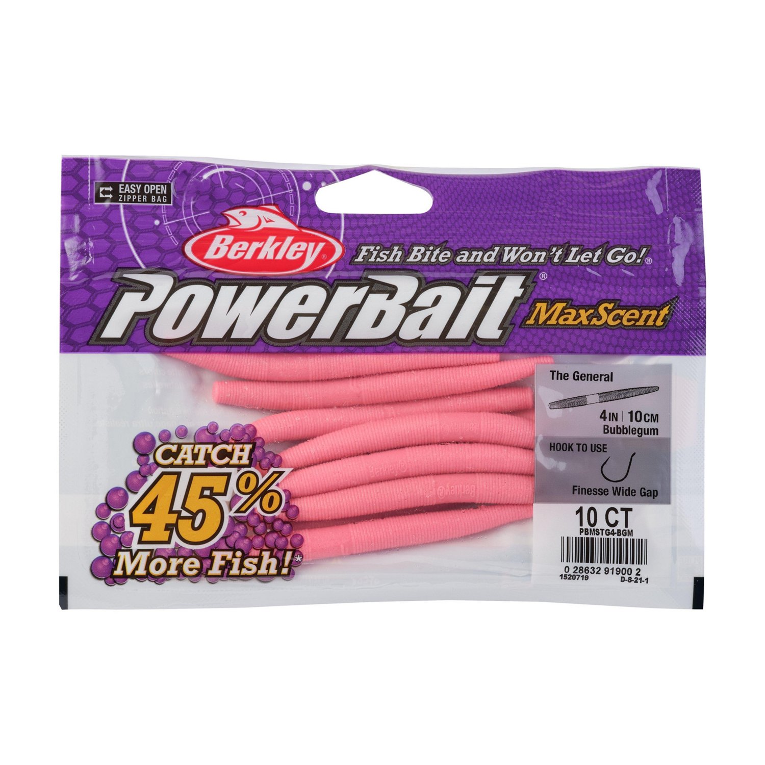 Berkley PowerBait® 4 in MaxScent The General Worms 10-Pack - view number 4