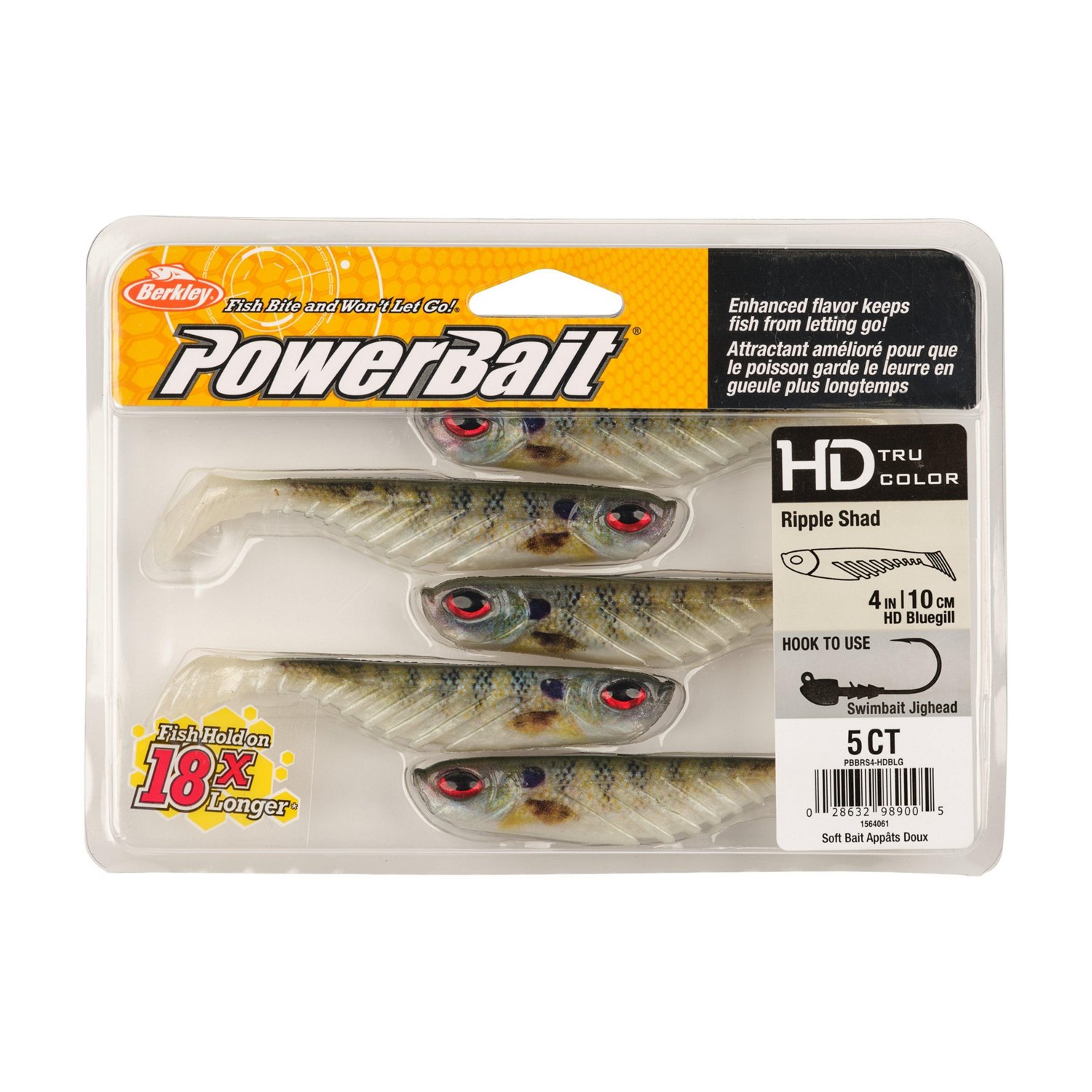 Berkley PowerBait® 4 Ripple Shad Baits 5-Pack