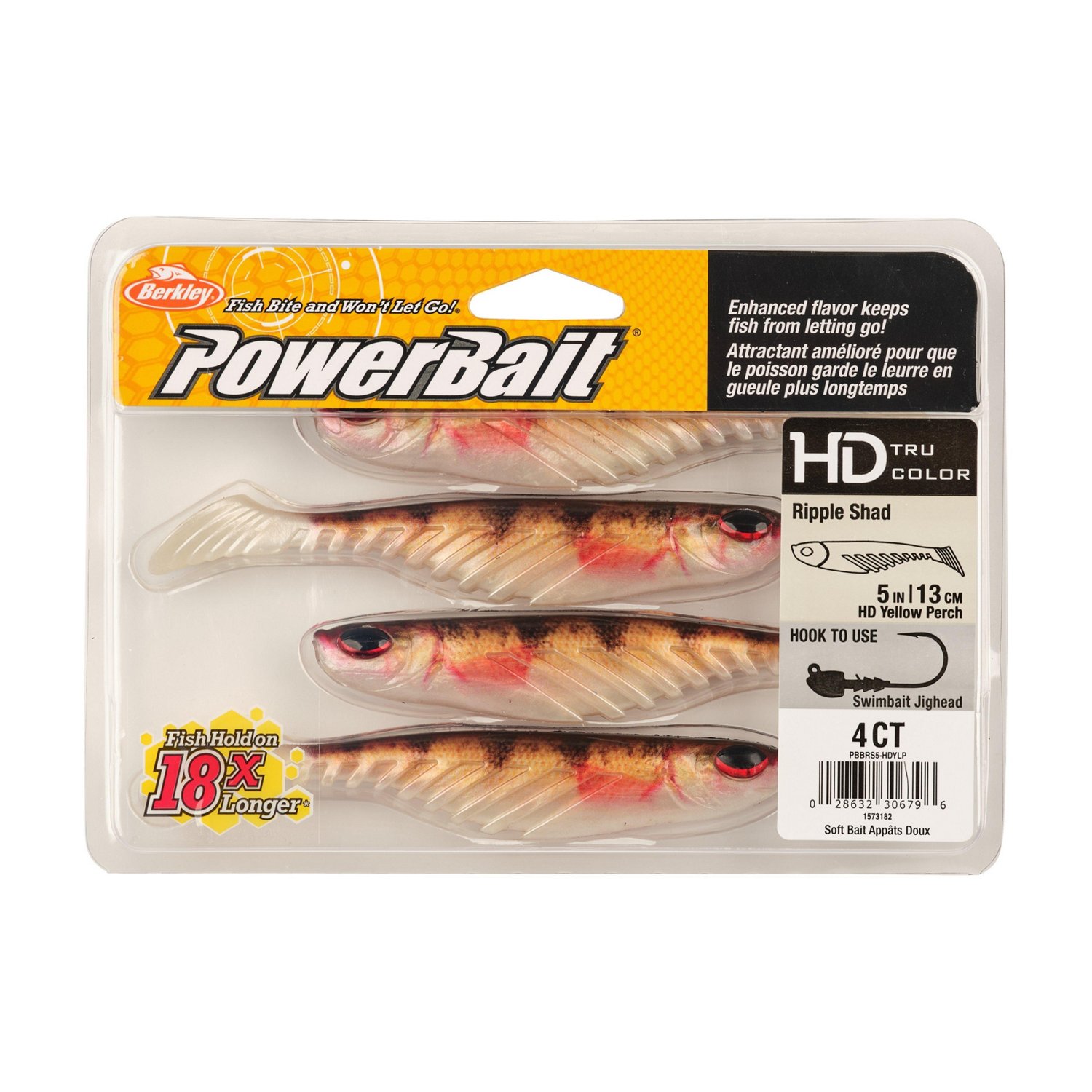 Berkley PowerBait® 5 in Ripple Shad Baits 4-Pack - view number 3