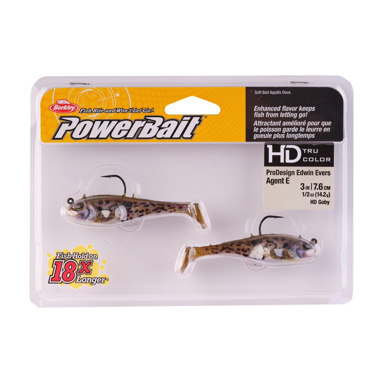 Berkley PowerBait Agent E 3.75 in HD Yellow Perch Soft Bait 2-Pack - view number 6