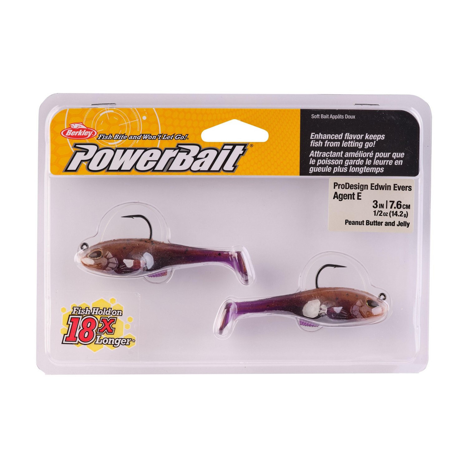 Berkley PowerBait Agent E 3.75 in HD Yellow Perch Soft Bait 2-Pack - view number 6