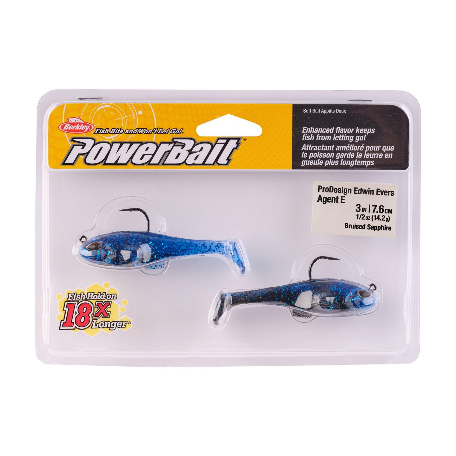 Berkley PowerBait Agent E 3.75 in HD Yellow Perch Soft Bait 2-Pack - view number 6