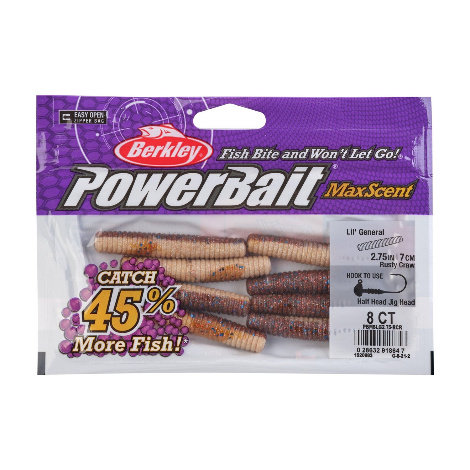 Berkley PowerBait MaxScent 2-3/4 in Lil' General Stick Baits 8-Pack - view number 5