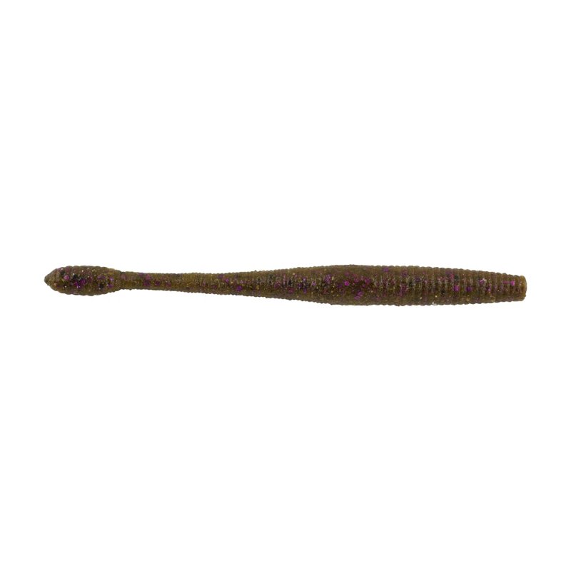 Berkley PowerBait MaxScent 4-1/2 in Hit Worm Baits 10-Pack Green Pumpkin Purple Fleck - Frsh Wtr Soft Plastic at Academy Sports