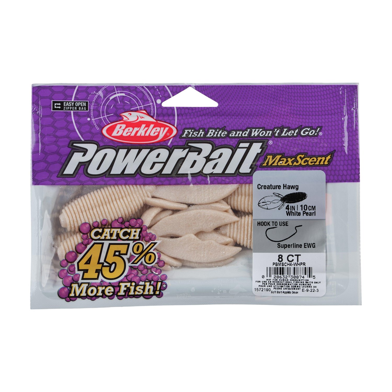 Berkley PowerBait MaxScent 4 in Creature Hawgs 8-Pack - view number 3