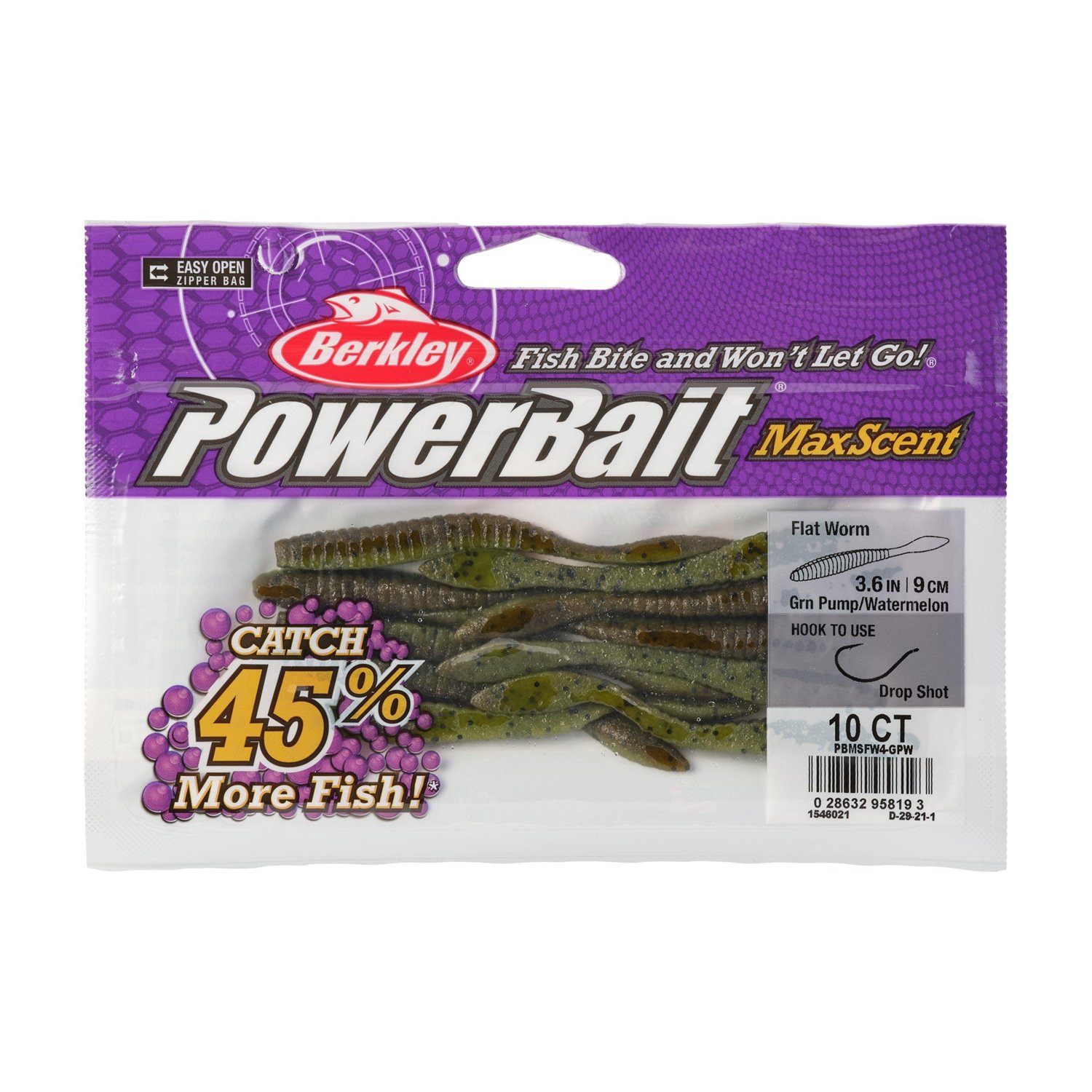 Berkley PowerBait MaxScent Flat Worm 10 Pack                                                                                     - view number 5