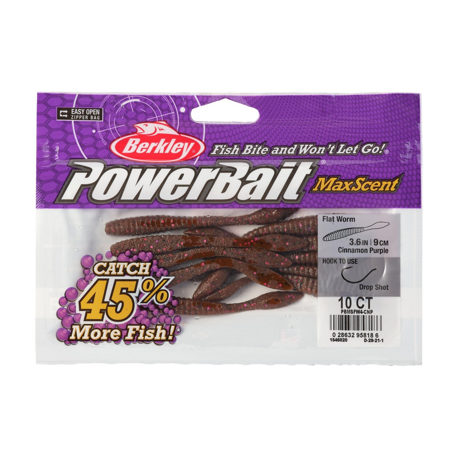 Berkley PowerBait MaxScent Flat Worm 8 Pack - view number 4