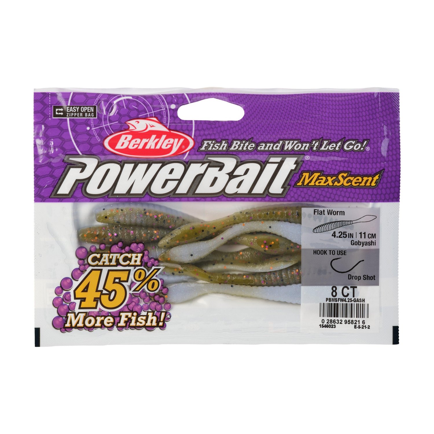 Berkley PowerBait MaxScent Flat Worm 8 Pack - view number 4