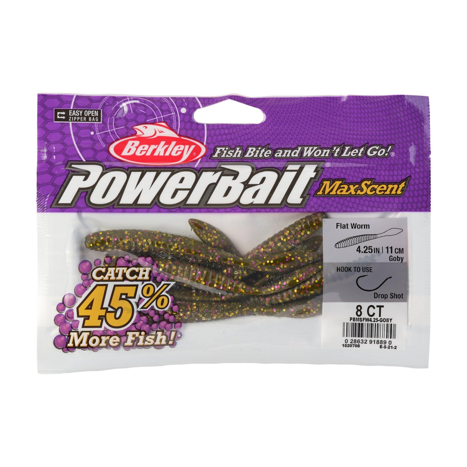 Berkley PowerBait MaxScent Flat Worm 8 Pack - view number 4