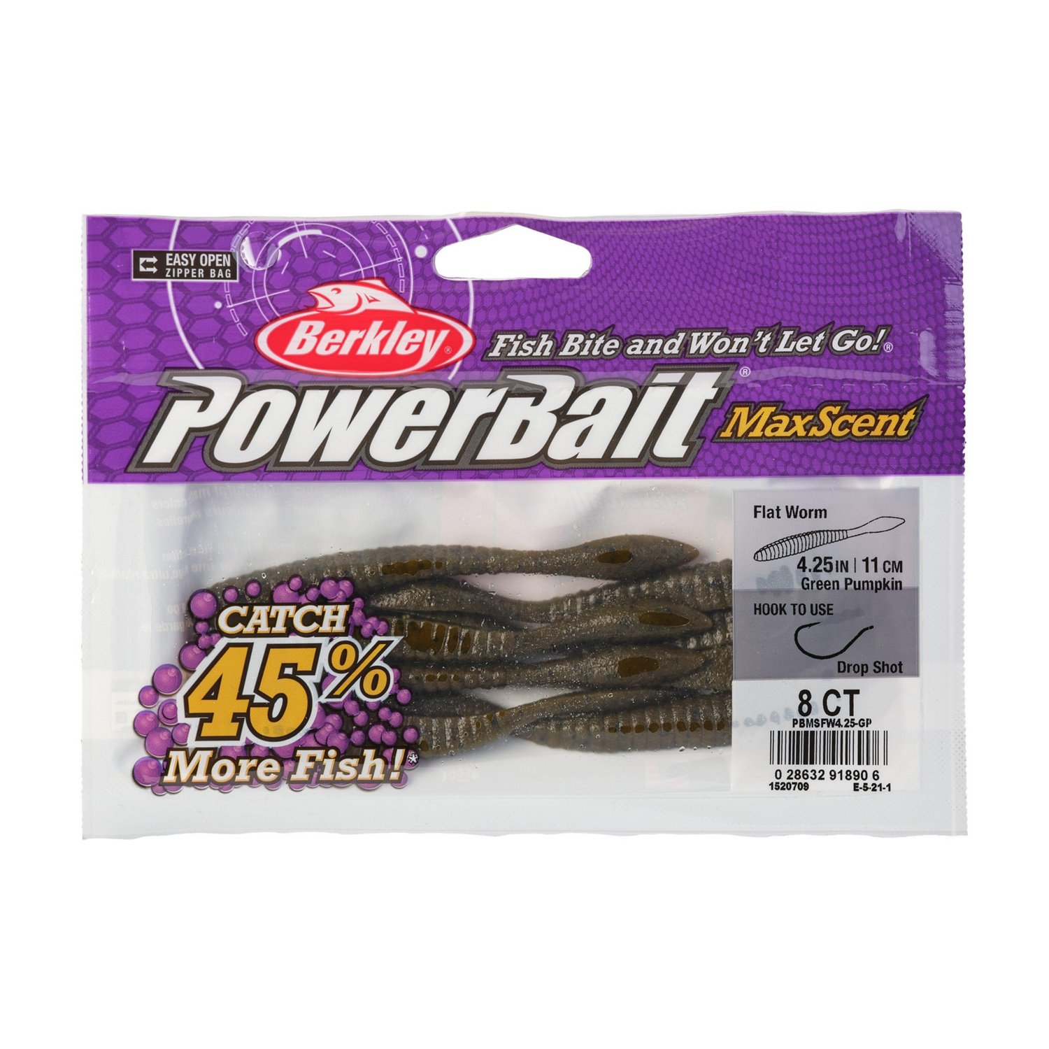 Berkley PowerBait MaxScent Flat Worm 8 Pack - view number 4