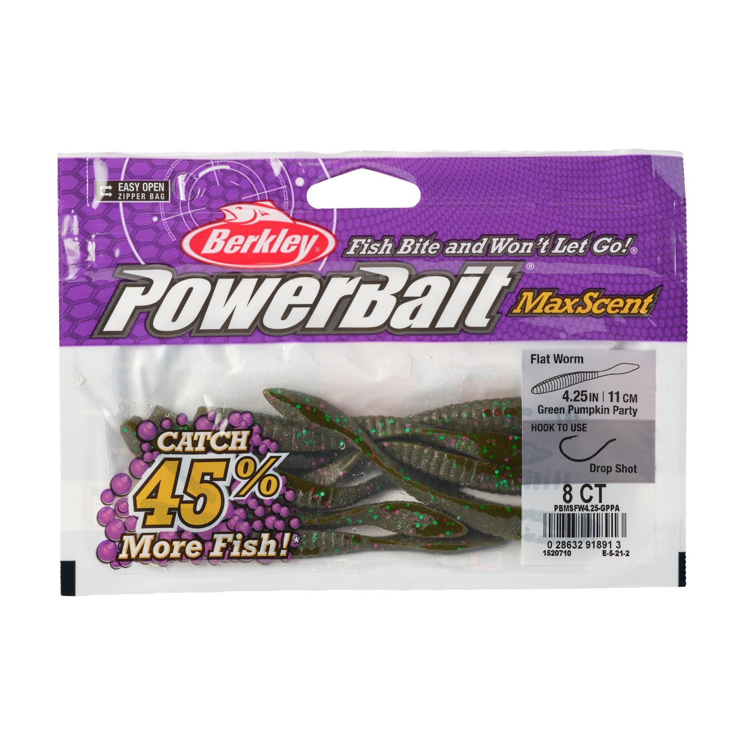 Berkley PowerBait MaxScent Flat Worm 8 Pack - view number 4