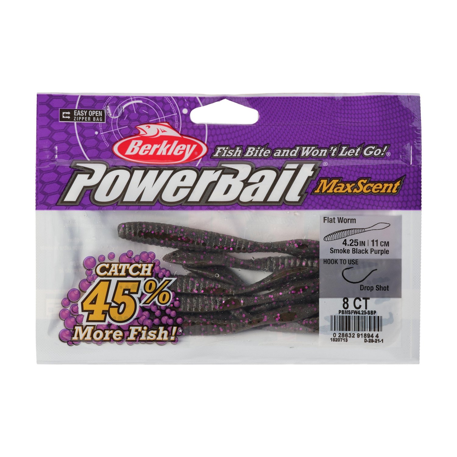 Berkley PowerBait MaxScent Flat Worm 8 Pack - view number 4