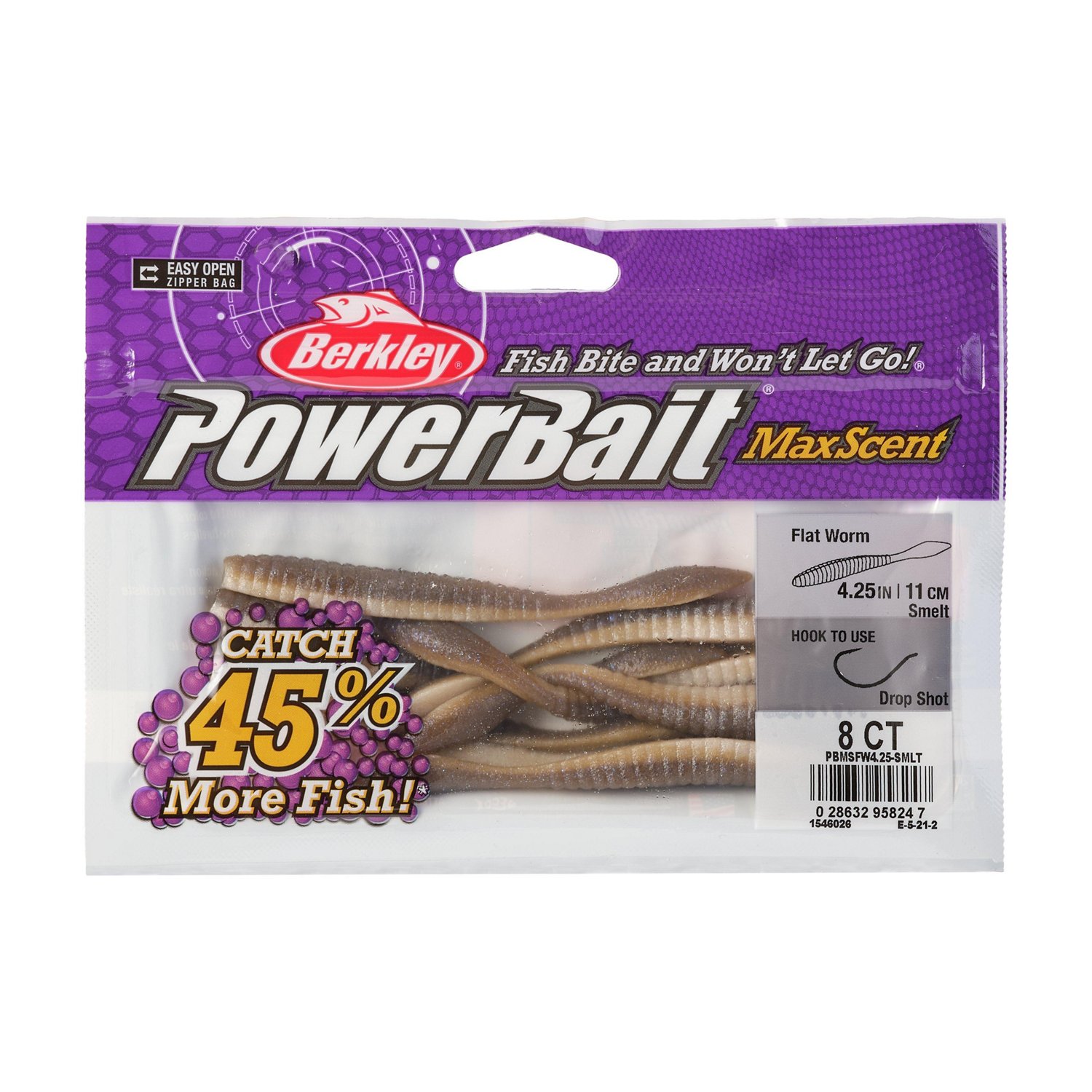 Berkley PowerBait MaxScent Flat Worm 8 Pack - view number 4