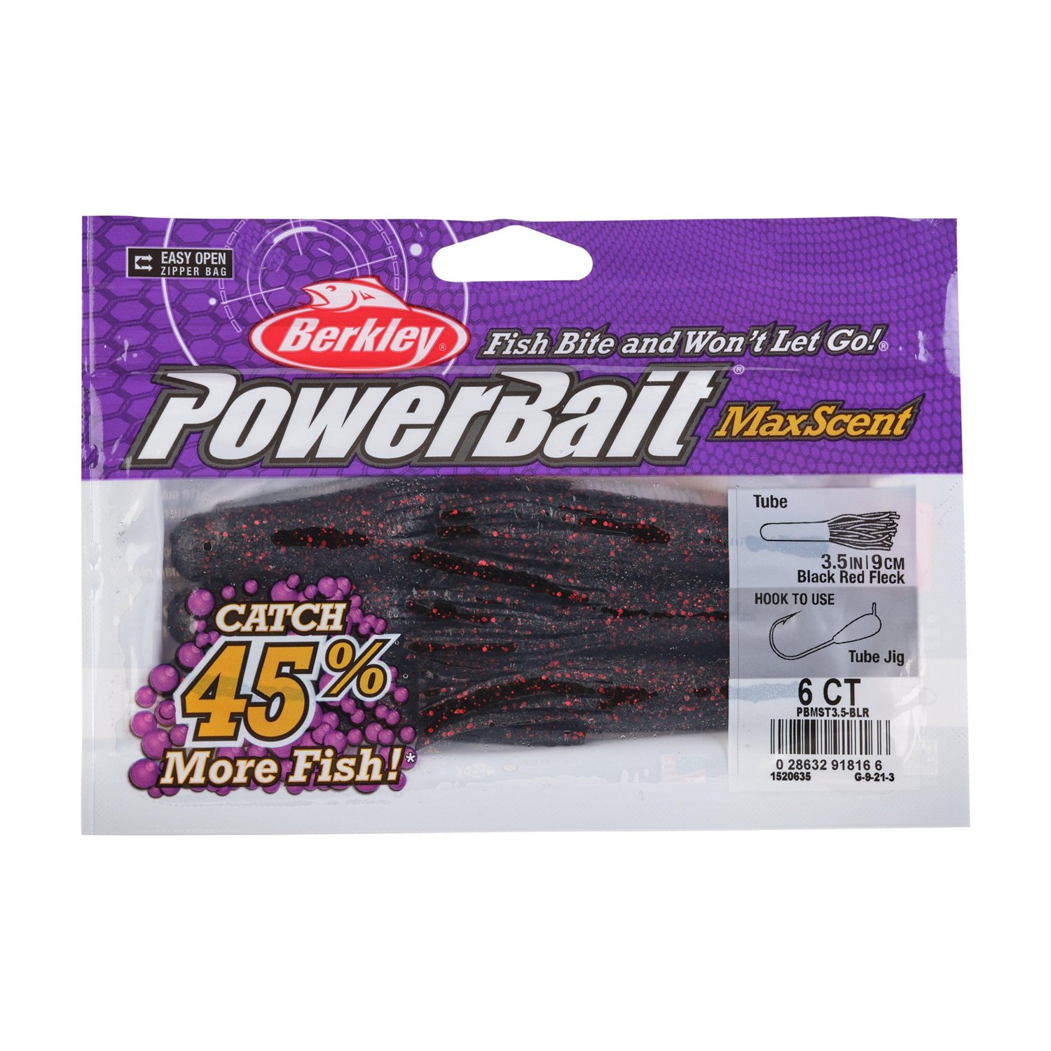 Berkley PowerBait MaxScent Tube Soft Baits 6-Pack - view number 3