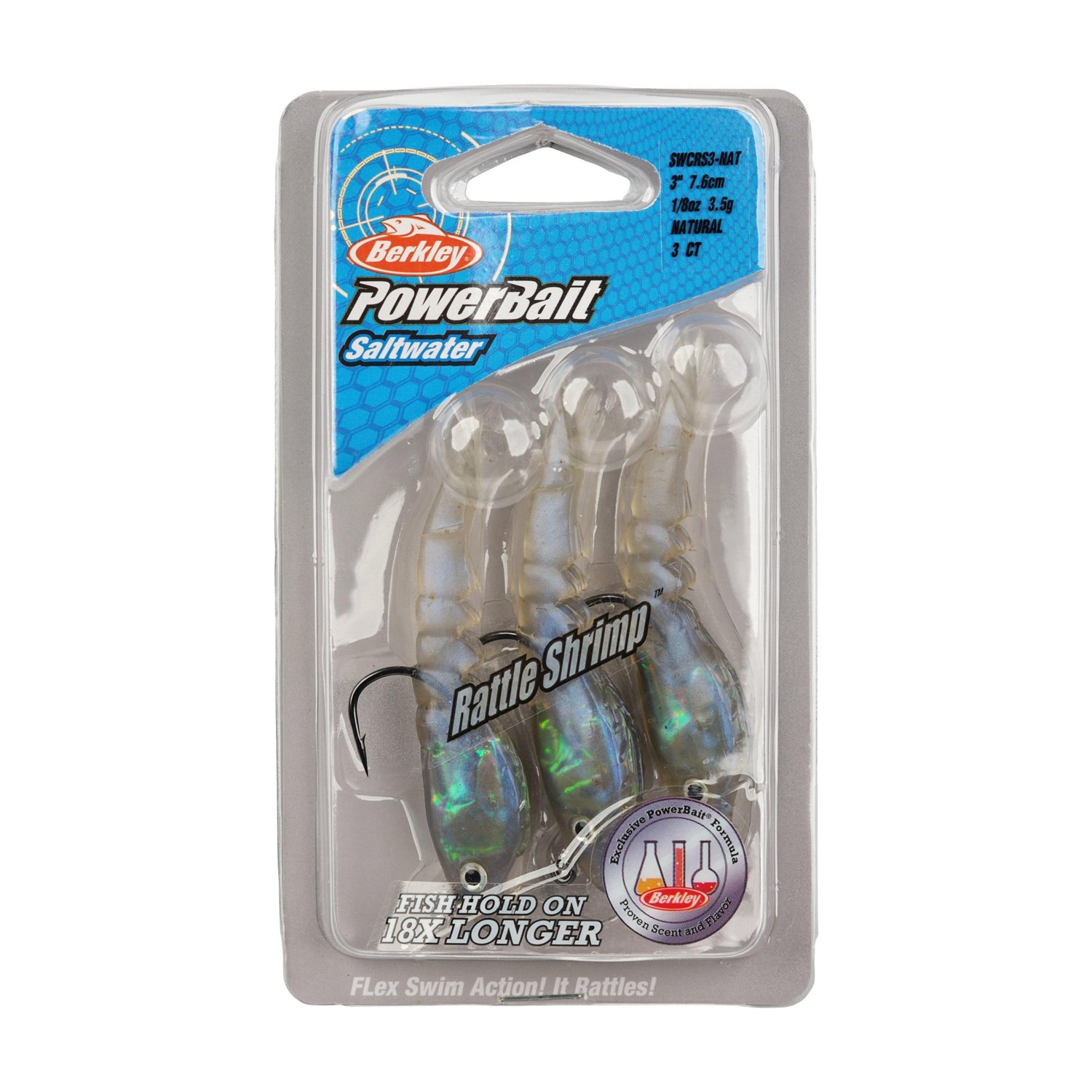 Berkley PowerBait Saltwater Rattle Shrimp Baits 3-Pack                                                                           - view number 4