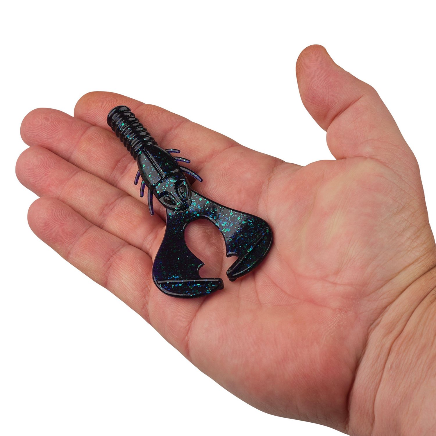 Berkley PowerBait Shape 108 4 in Black Blue Fleck Baits 6-Pack - view number 3