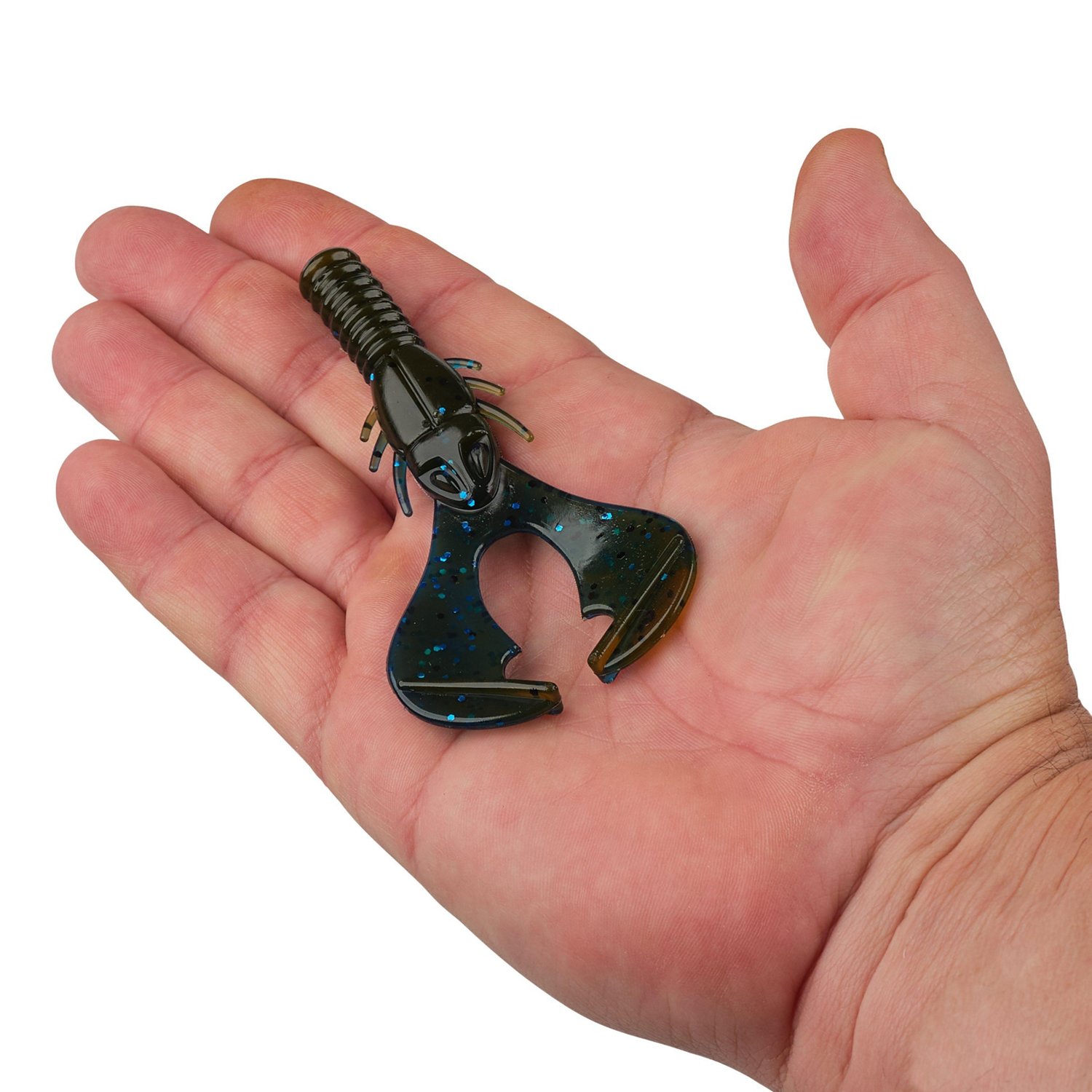 Berkley PowerBait Shape 108 4 in Black Blue Fleck Baits 6-Pack - view number 3