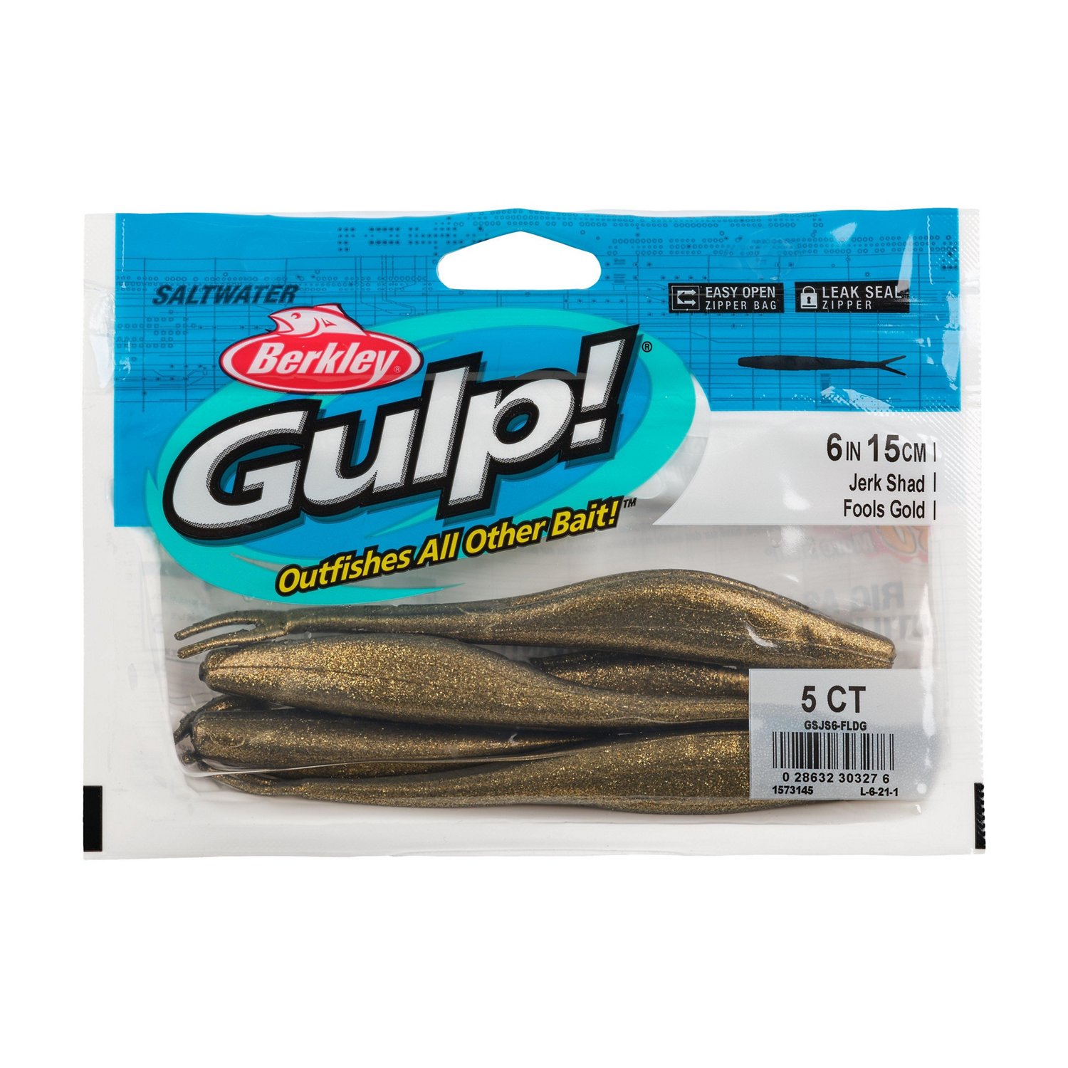 Berkley Gulp! 6 in Jerk Shad Baits 5-Pack - view number 5
