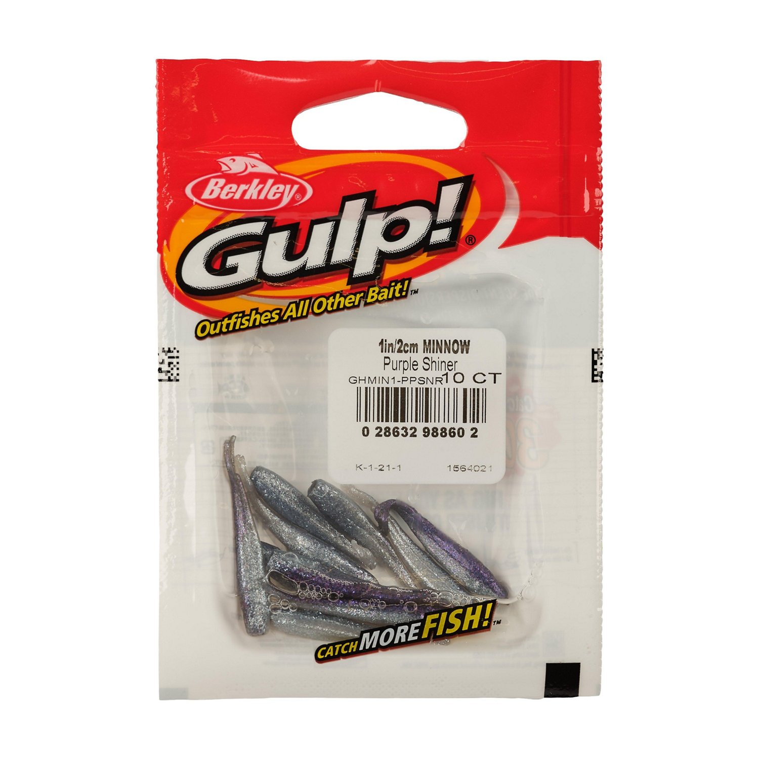 Berkley Gulp! Minnow 1 in Purple Shiner Soft Bait 10-Pack  - view number 4