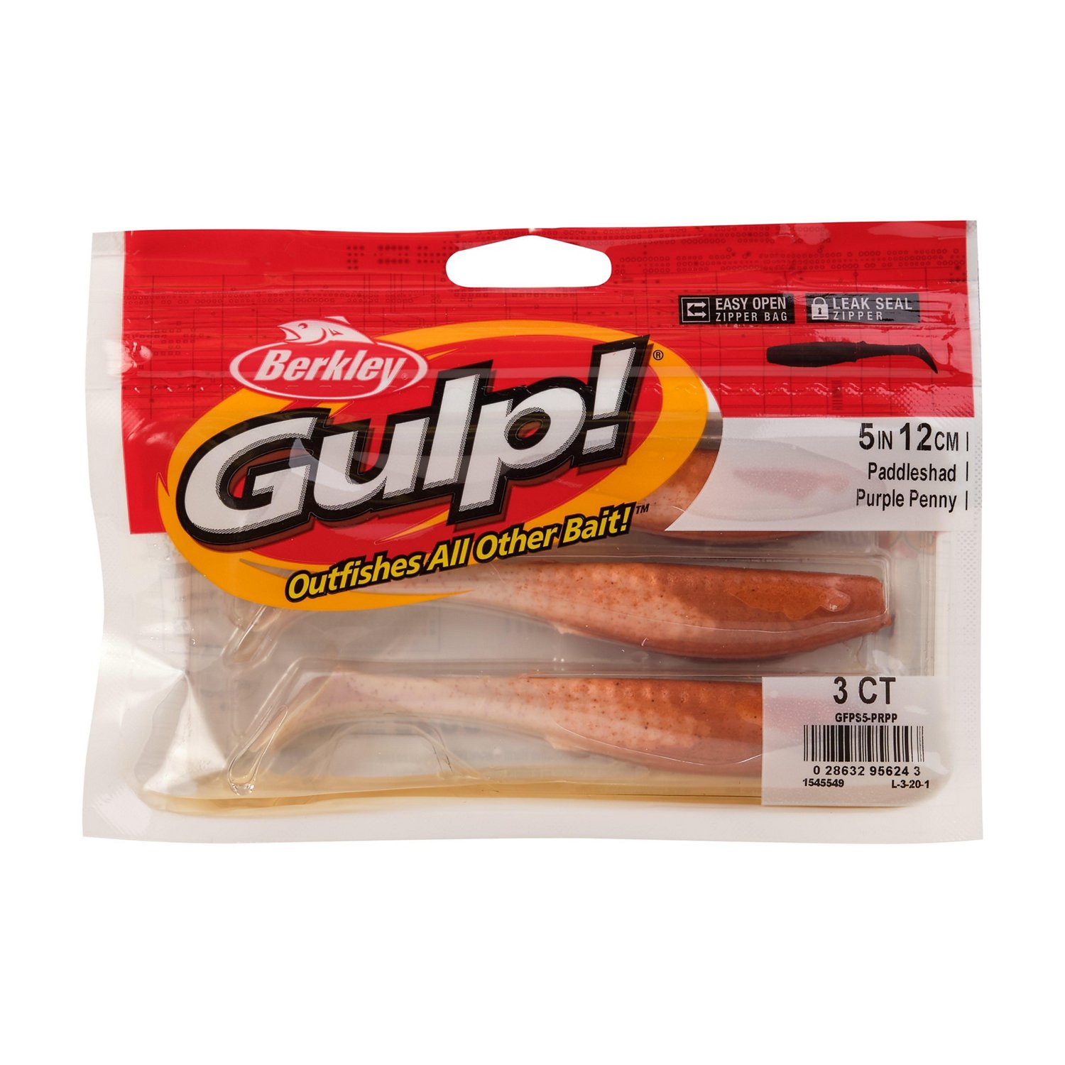 Berkley Gulp! Paddleshad 5 in Black Gold Soft Bait 3-Pack - view number 4