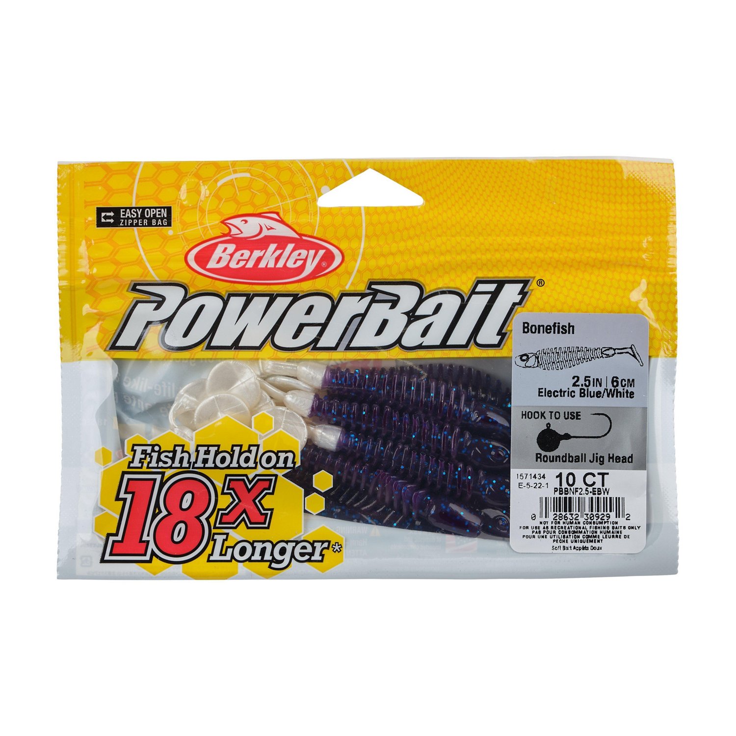Berkley PowerBait Bonefish 2.5 in Citrus Punch Soft Bait 10-Pack  - view number 3